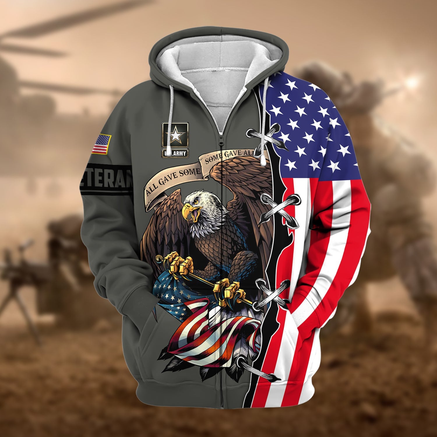 Premium US Veteran Zip Hoodie NPVC260803