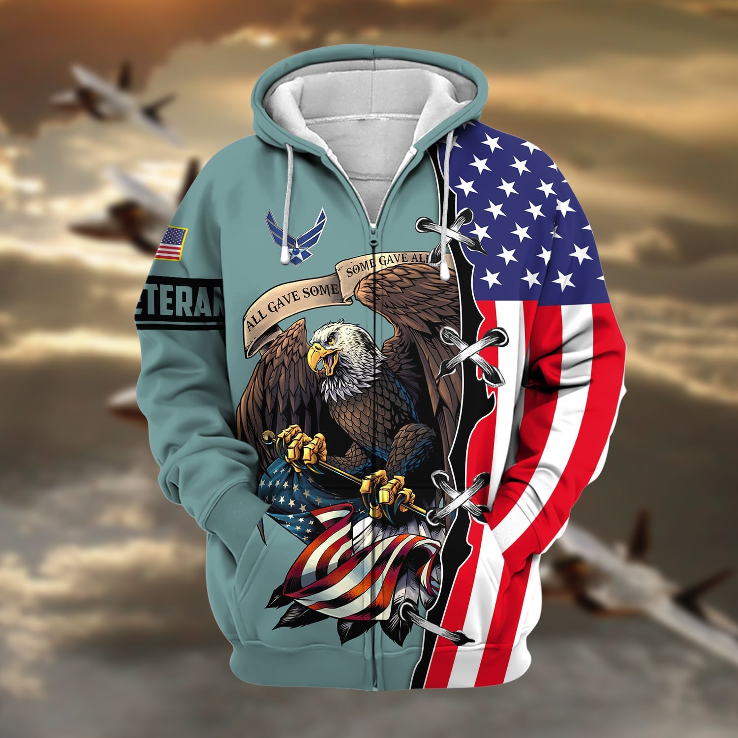 Premium US Veteran Zip Hoodie NPVC260803