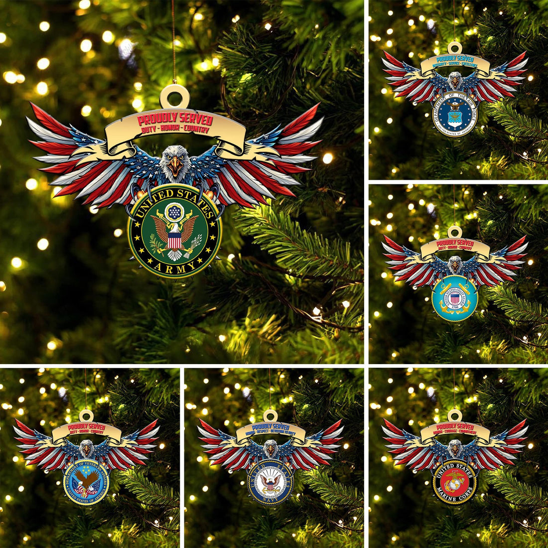 Premium Eagle US Veteran Ornament NPVC260902