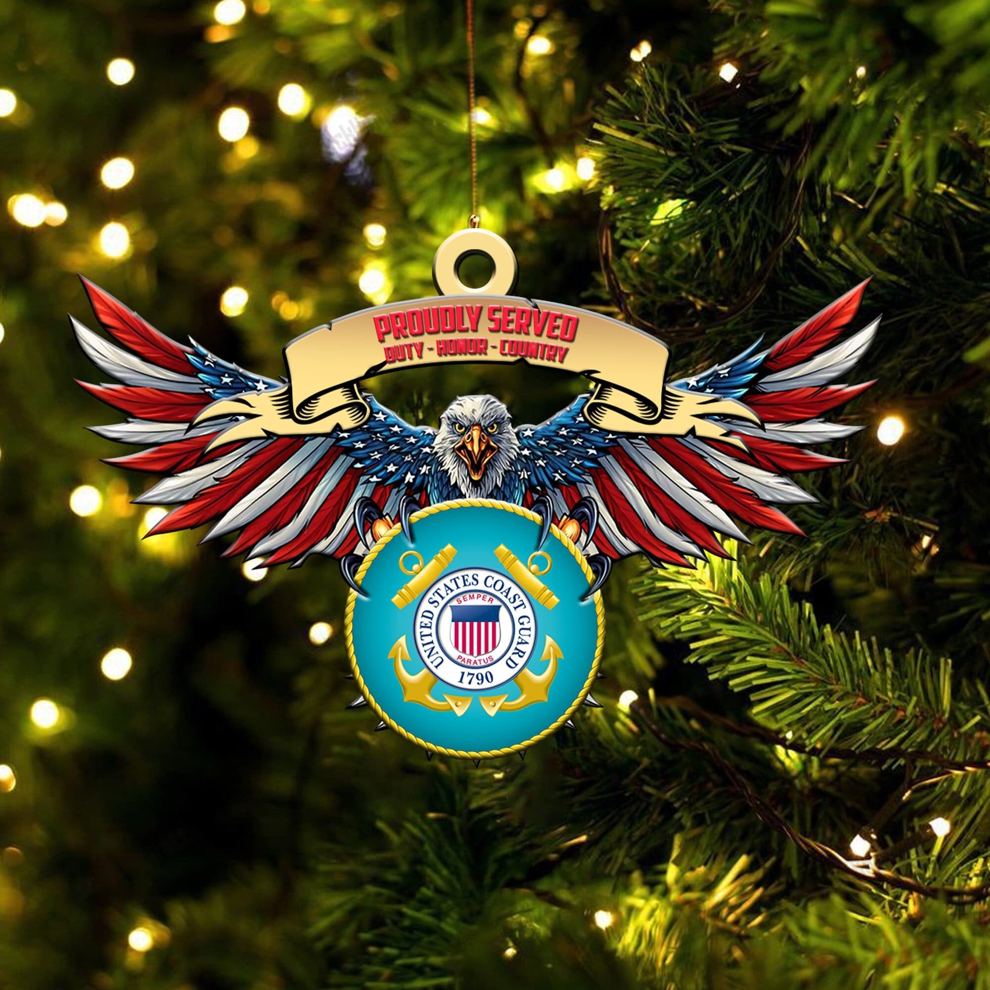 Premium Eagle US Veteran Ornament NPVC260902