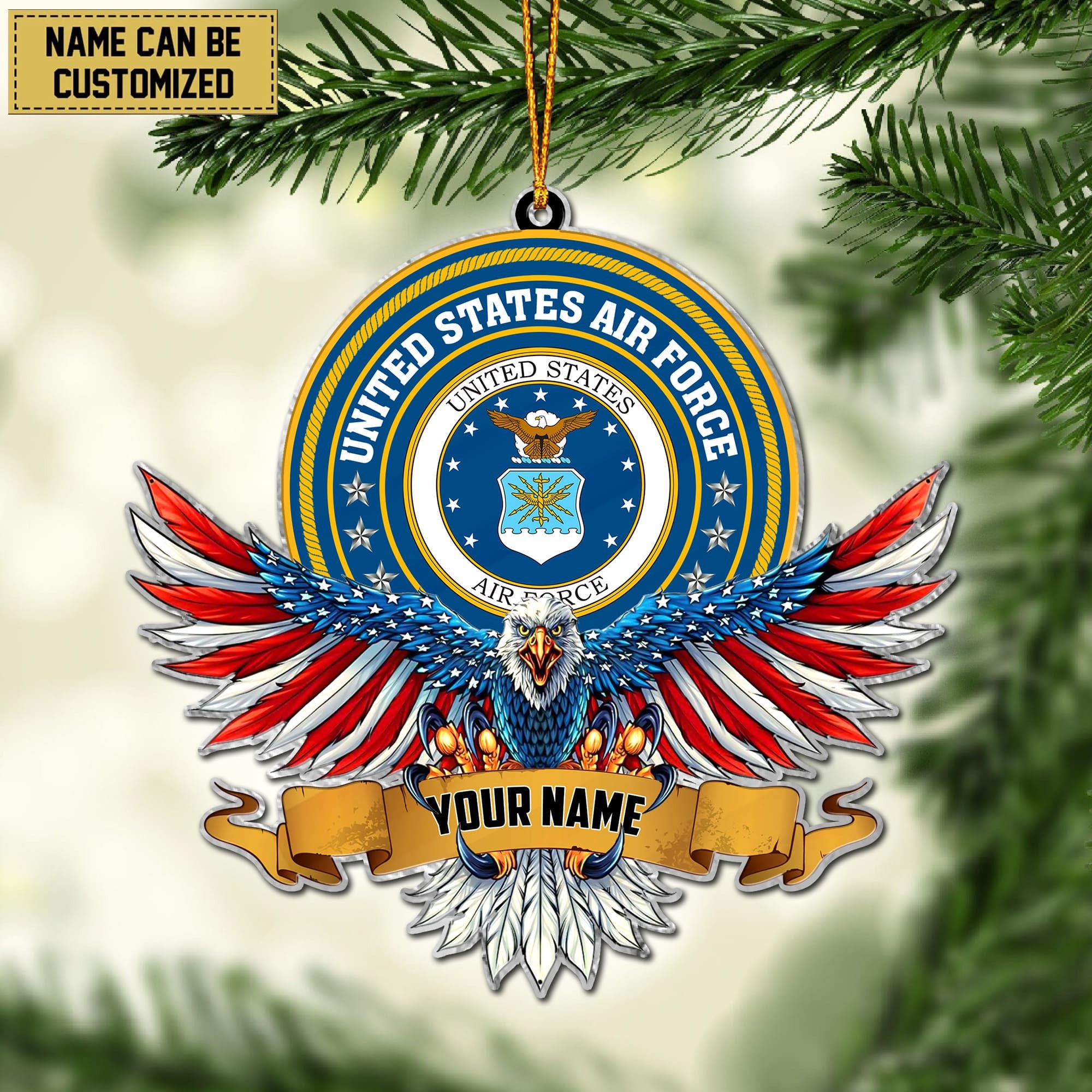Premium Personalized US Veteran Ornament APVC250903