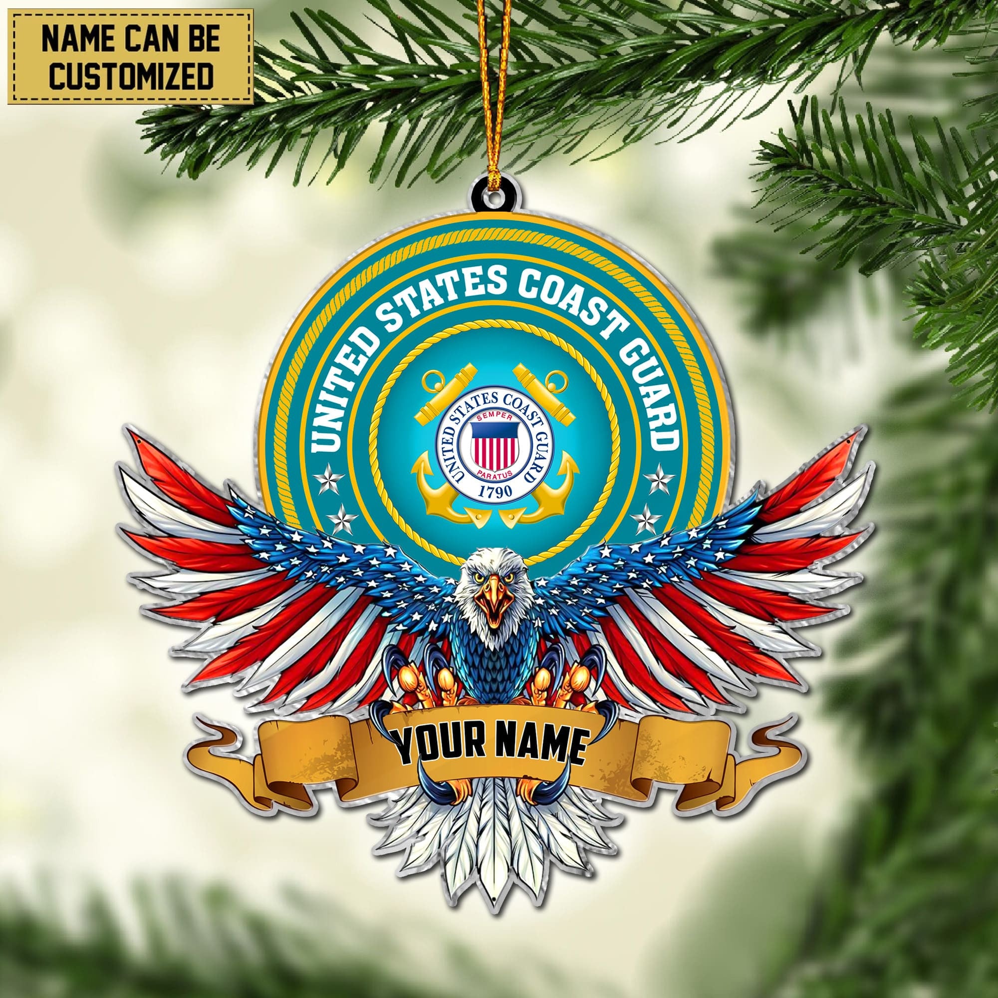 Premium Personalized US Veteran Ornament APVC250903
