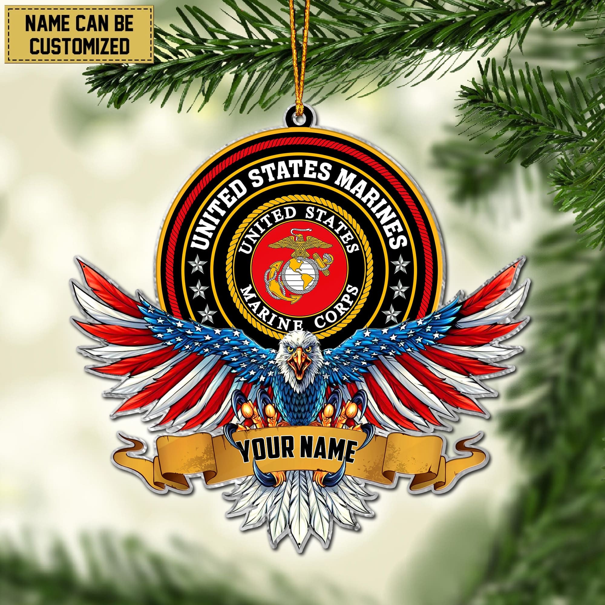 Premium Personalized US Veteran Ornament APVC250903