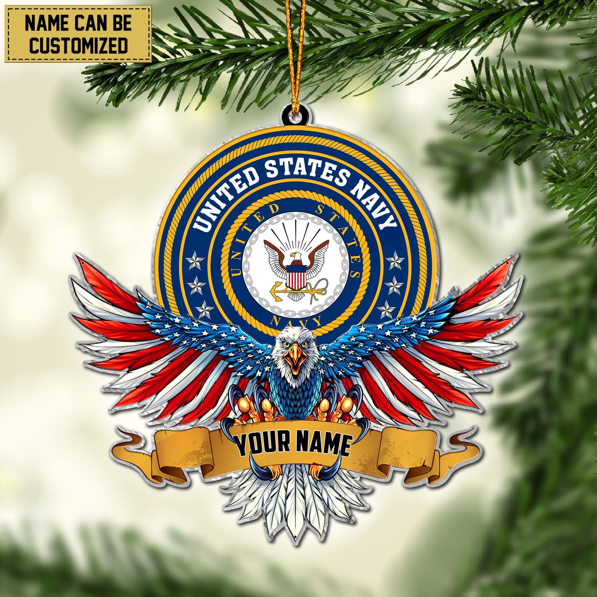 Premium Personalized US Veteran Ornament APVC250903