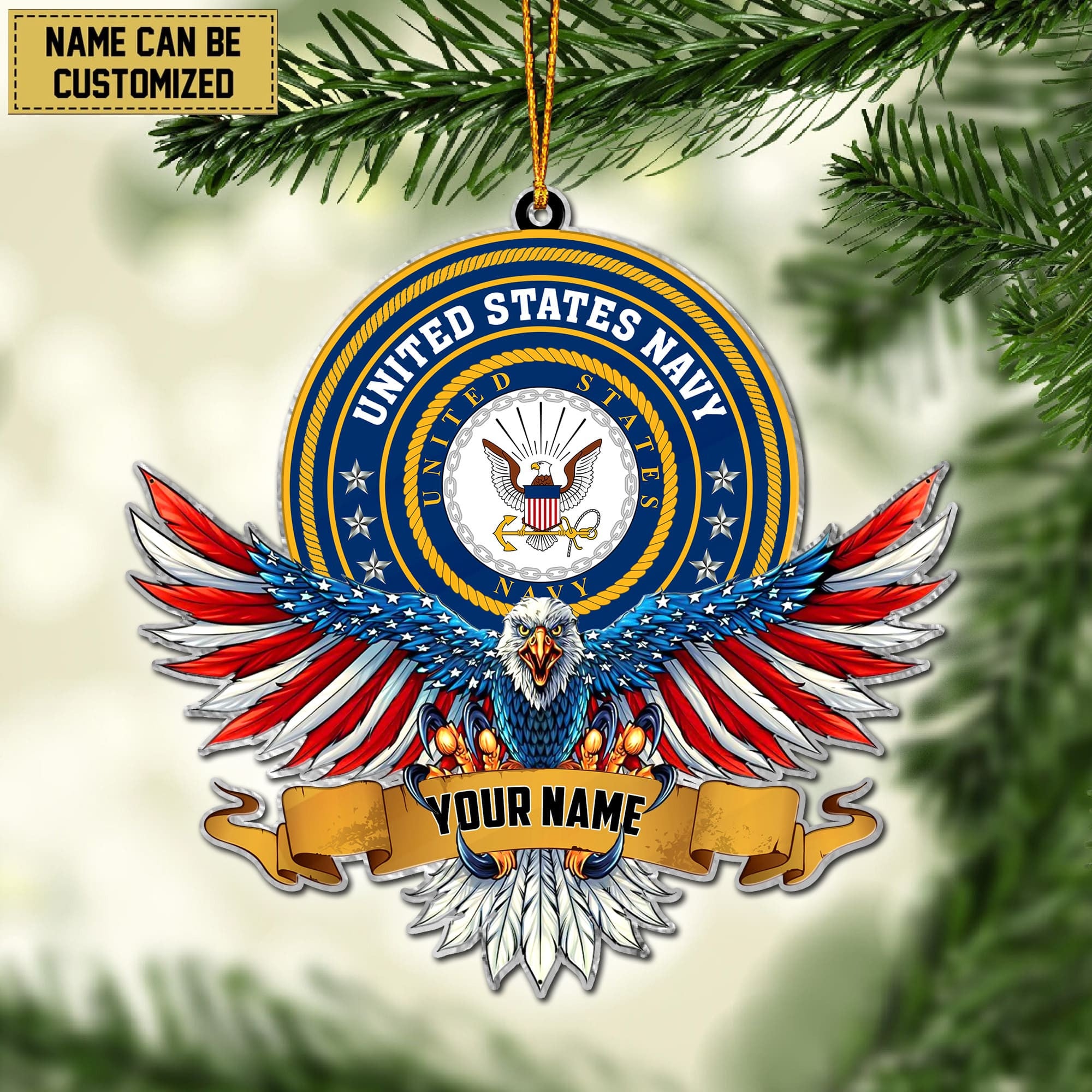 Premium Personalized US Veteran Ornament APVC250903