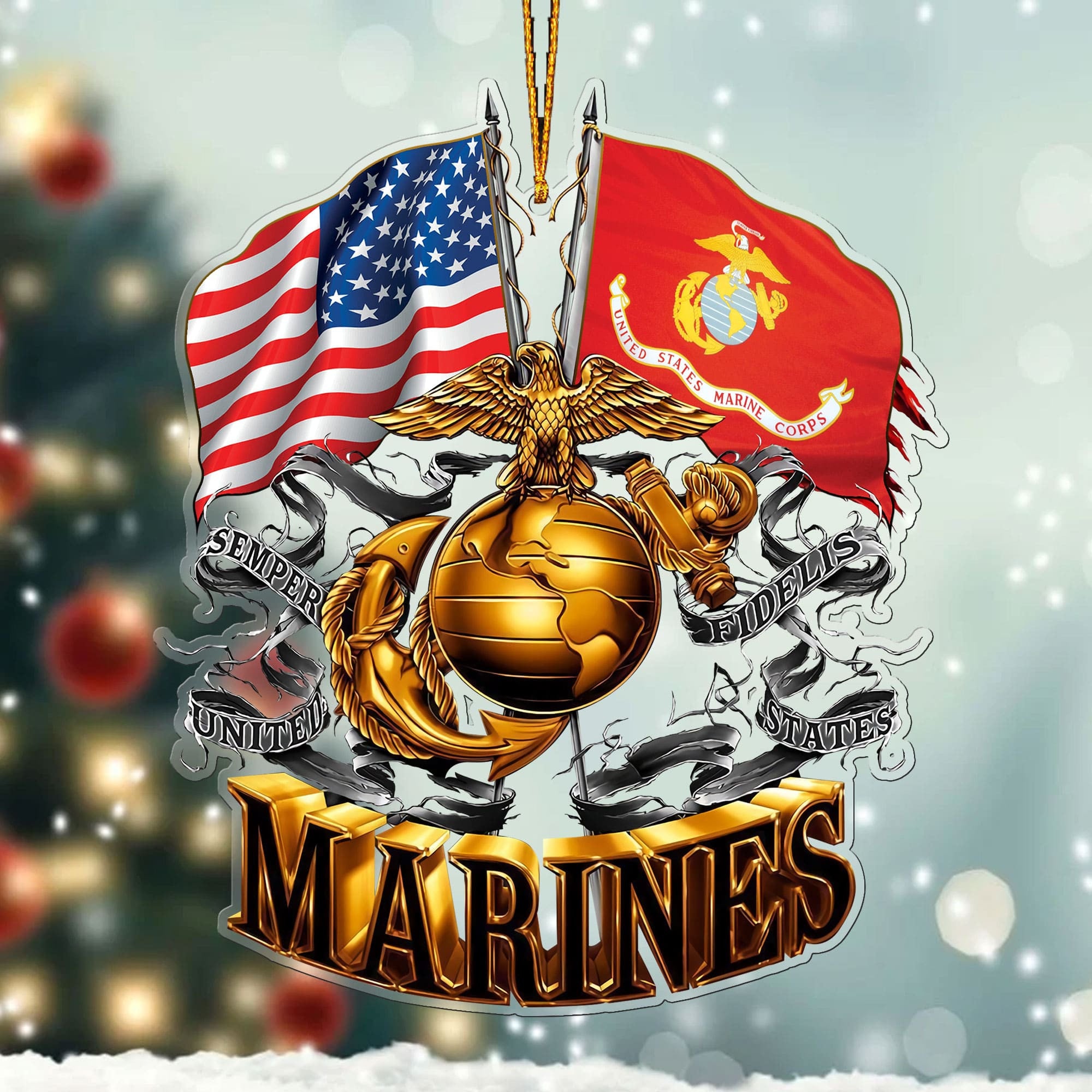 Premium Multiple Services US Veteran Ornament NPVC071011