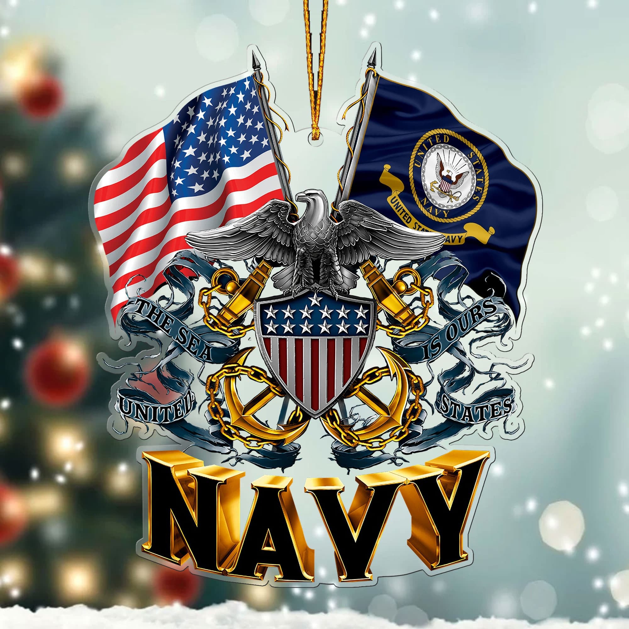 Premium Multiple Services US Veteran Ornament NPVC071011