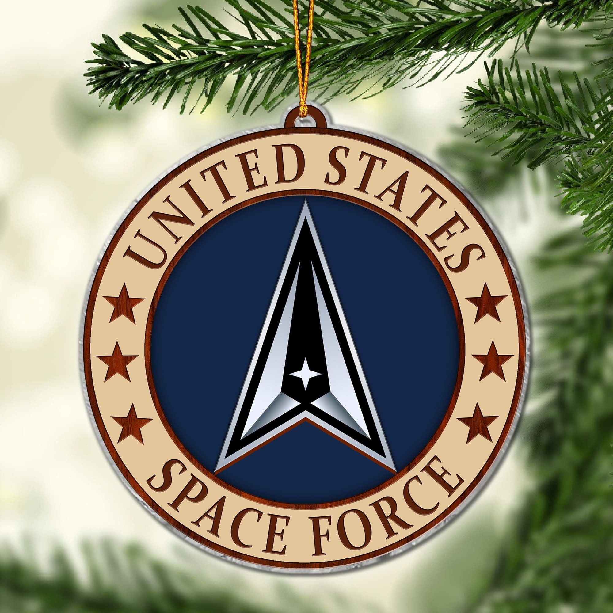 Premium Multiple US Military Services Veteran Ornament APVC250902