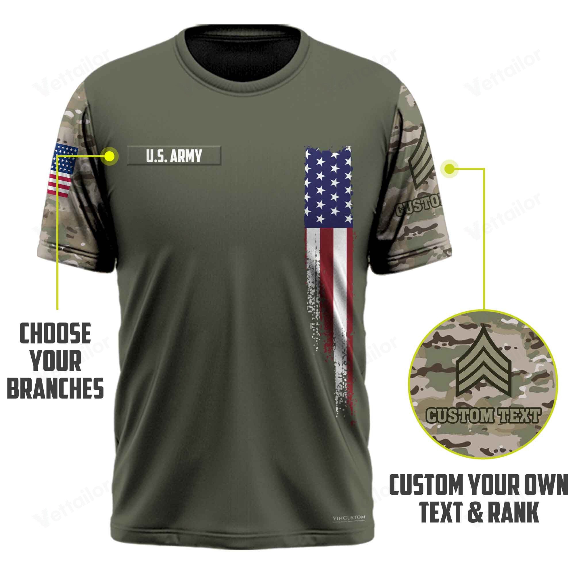 Veteran T-Shirt x "I Am A US Veteran" #000001