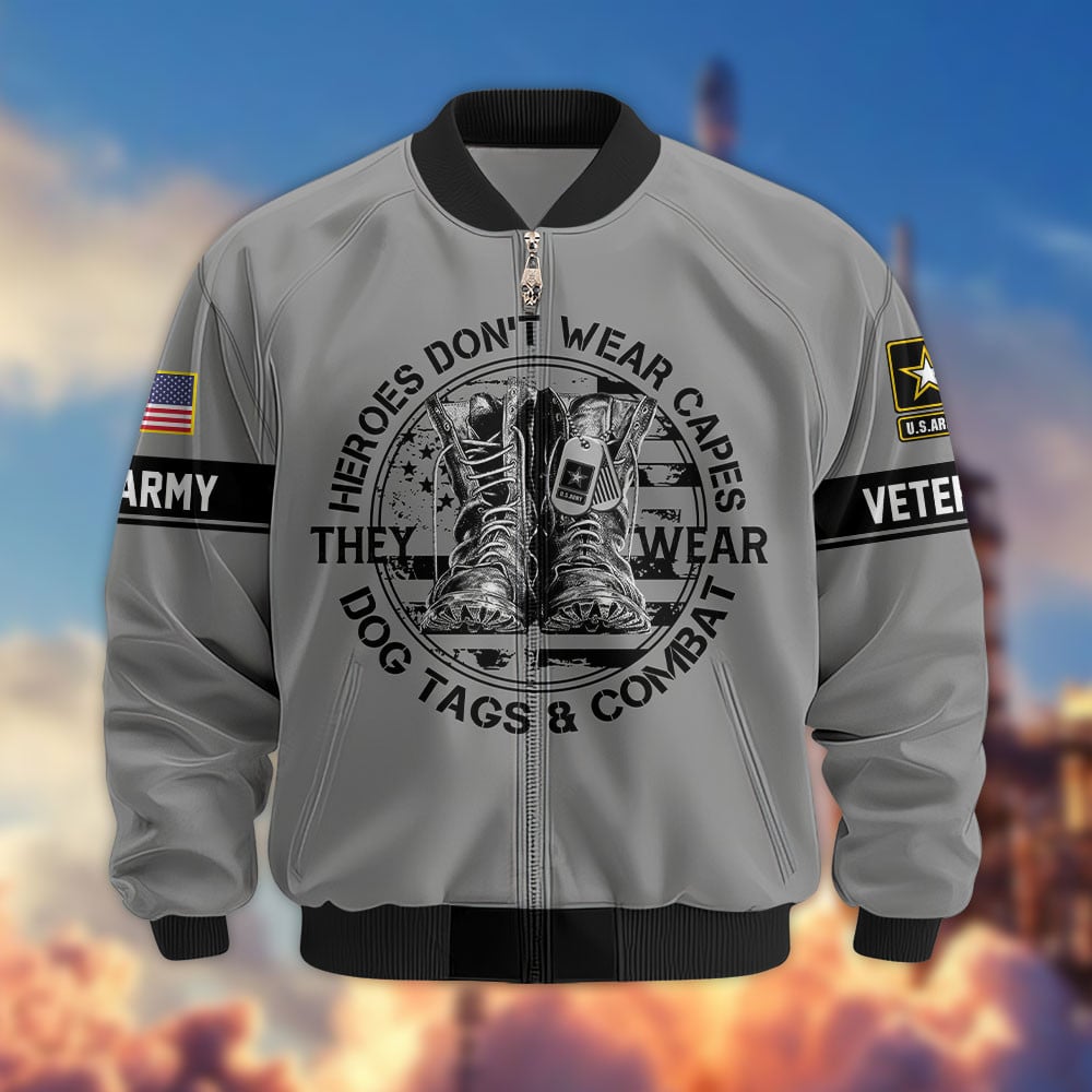 Premium US Veterans Bomber Jacket APHN090911, Gifts For US Veterans
