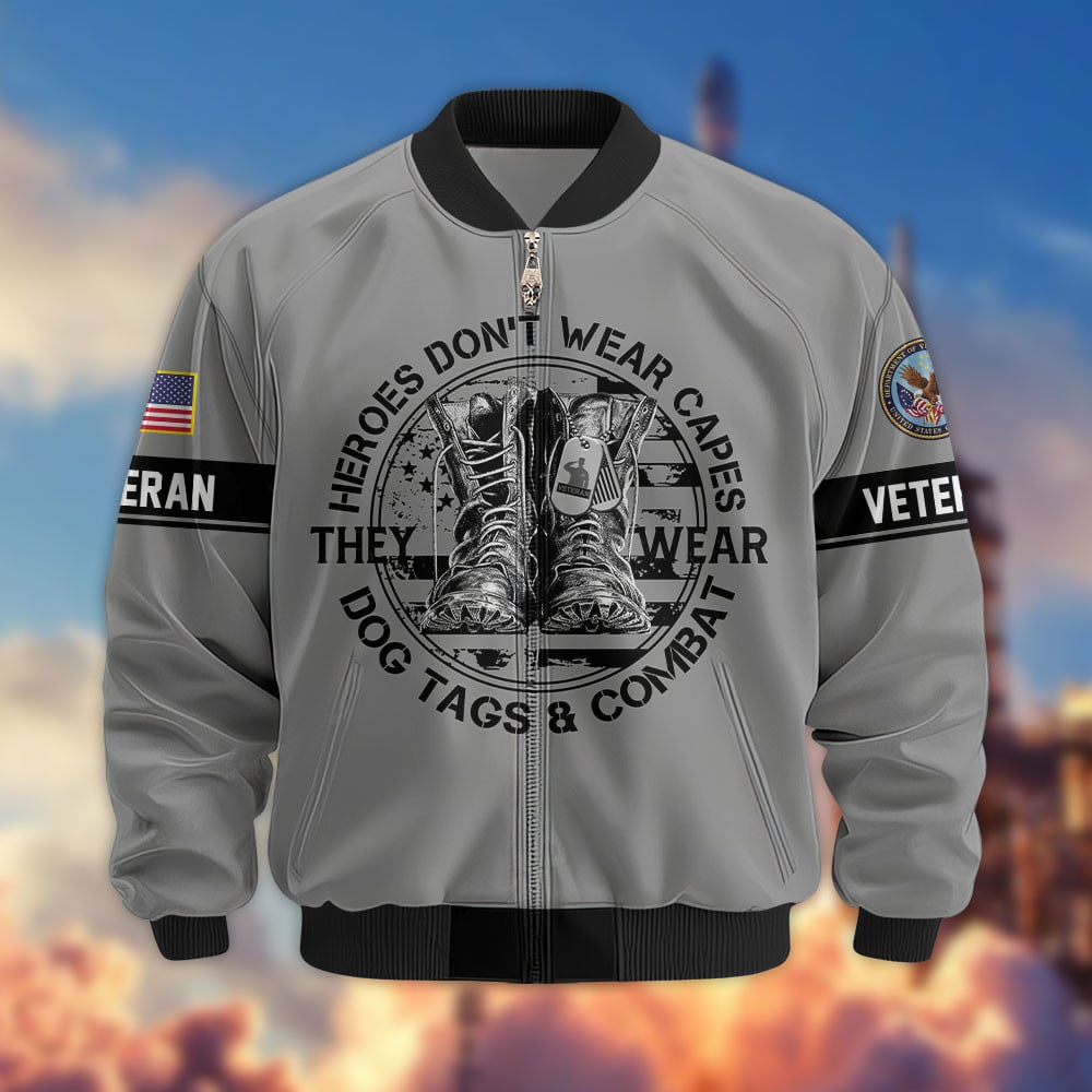 Premium US Veterans Bomber Jacket APHN090911, Gifts For US Veterans
