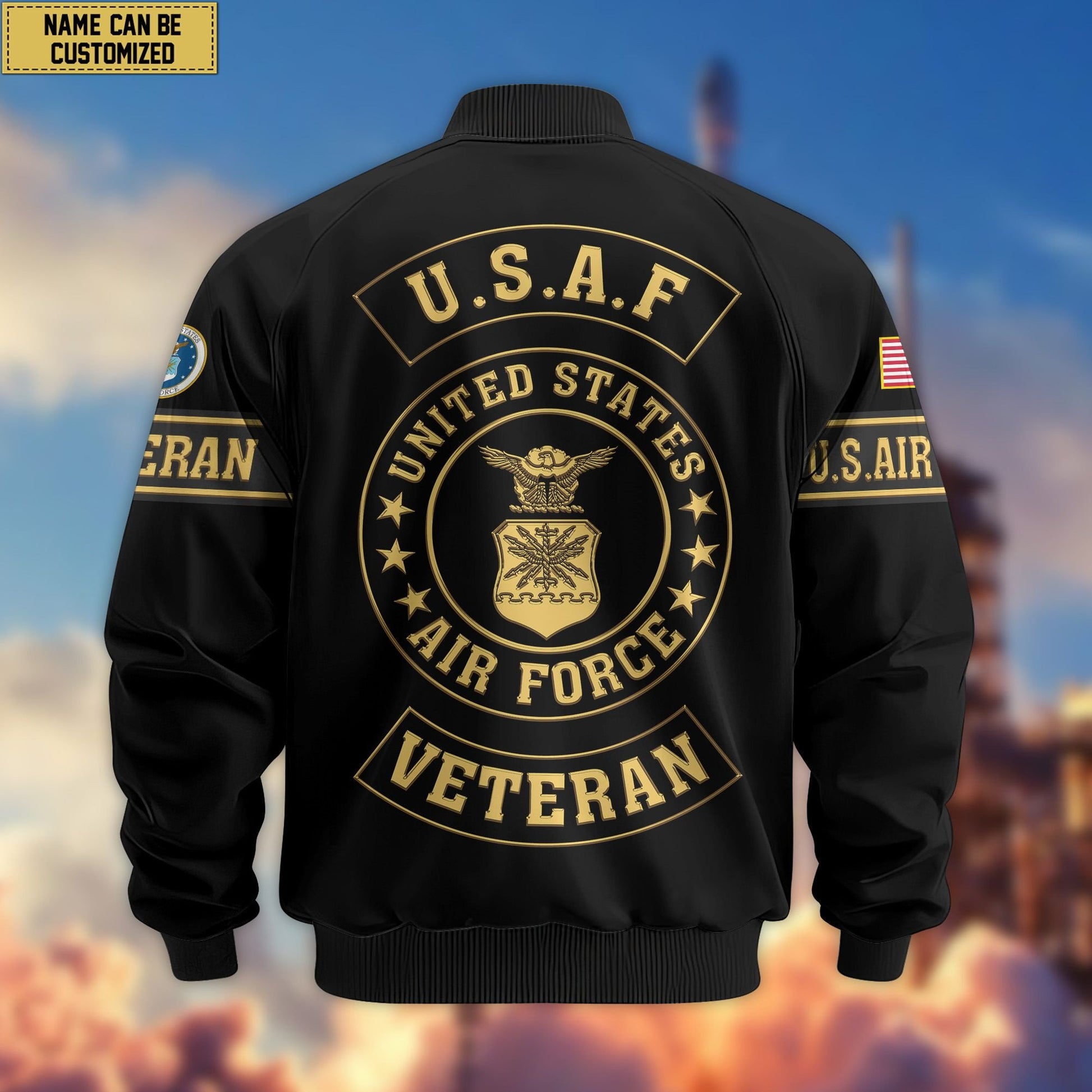 Premium Personalized US Veterans Bomber Jacket BPVC120901, Gifts For US Veterans, Gifts For Veterans Day