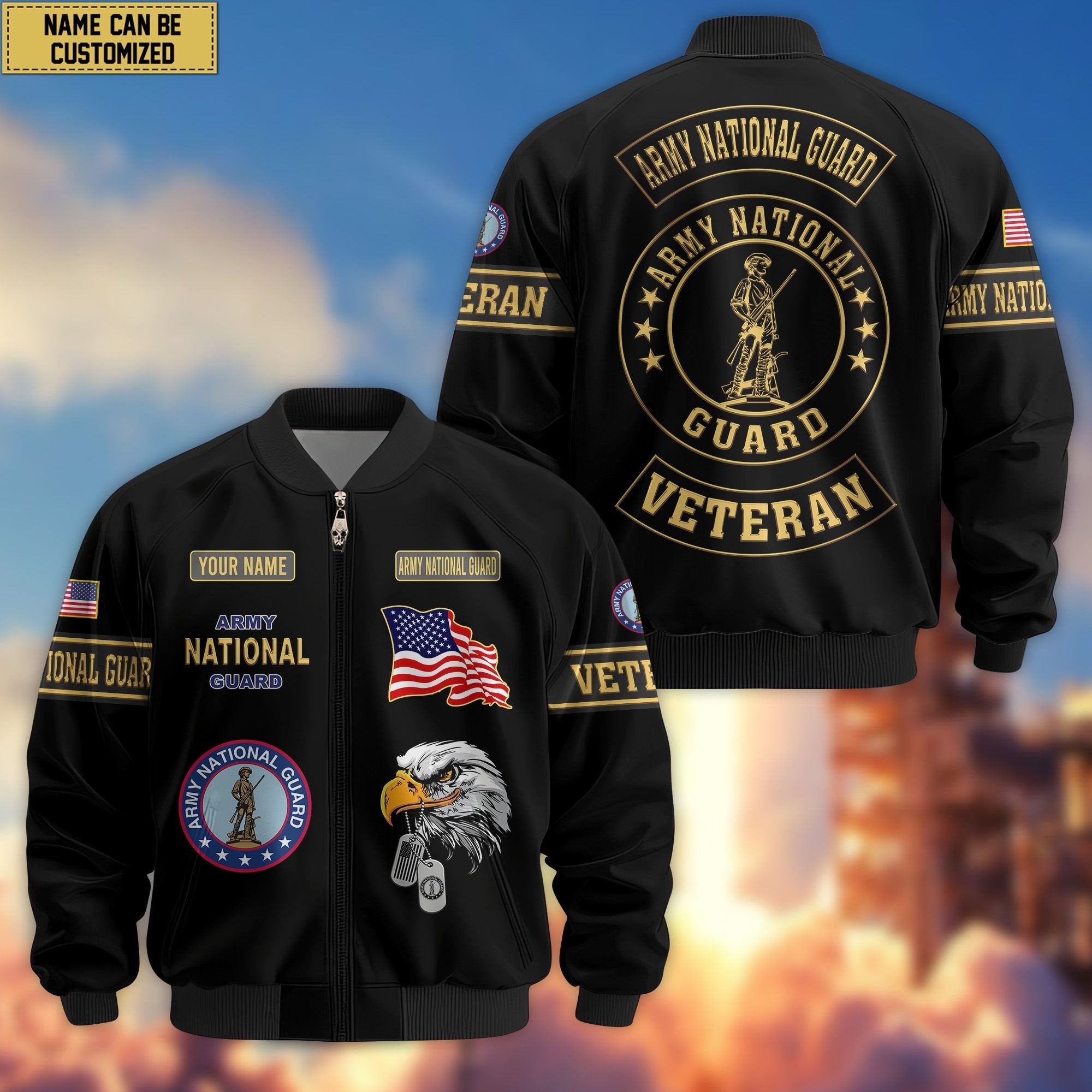 Premium Personalized US Veterans Bomber Jacket BPVC120901, Gifts For US Veterans, Gifts For Veterans Day