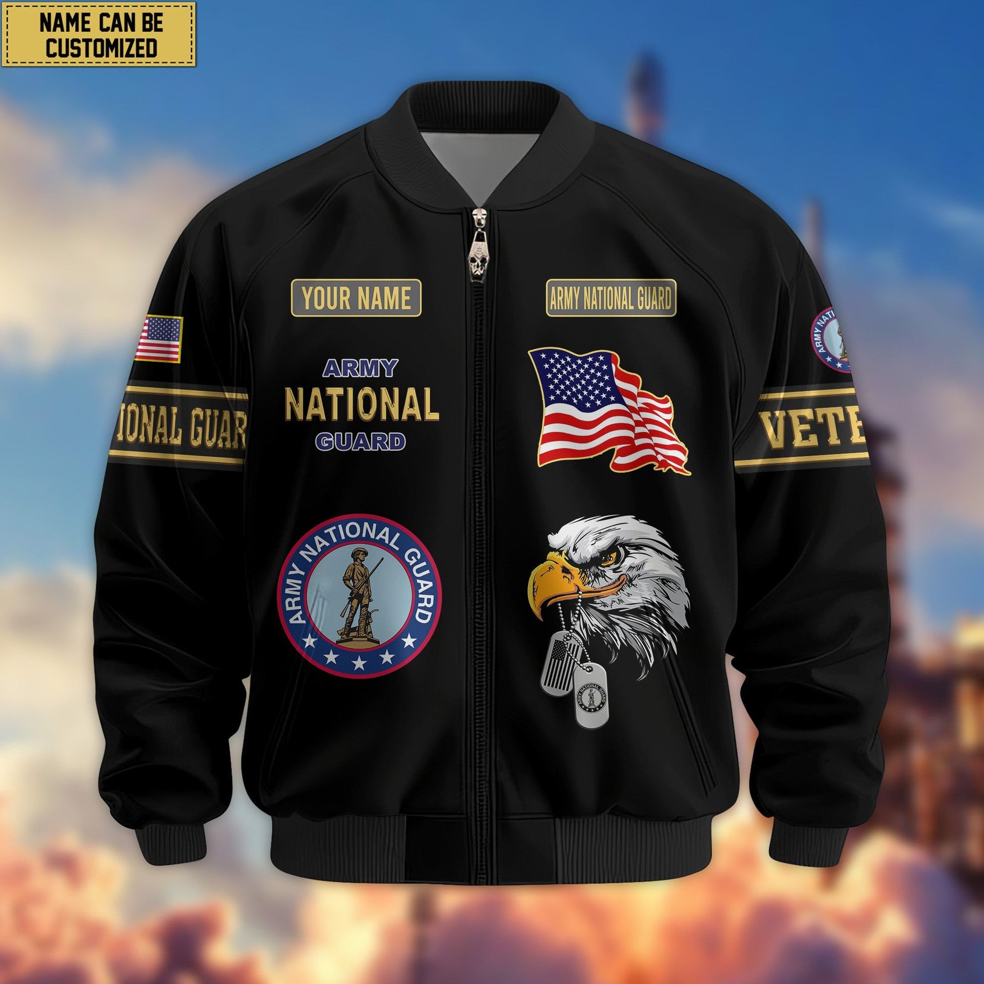 Premium Personalized US Veterans Bomber Jacket BPVC120901, Gifts For US Veterans, Gifts For Veterans Day