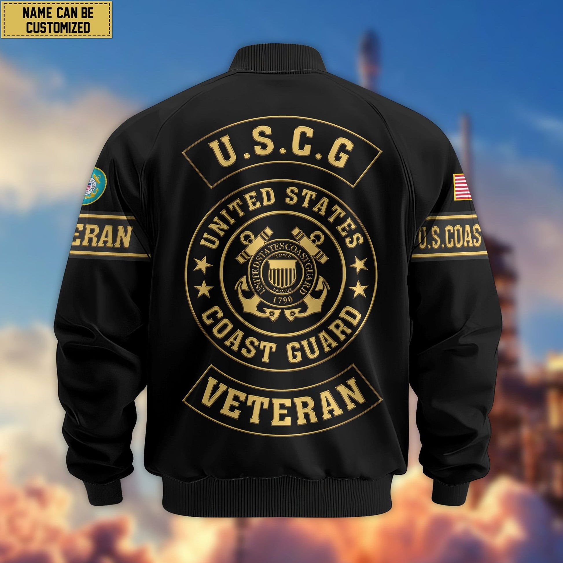 Premium Personalized US Veterans Bomber Jacket BPVC120901, Gifts For US Veterans, Gifts For Veterans Day