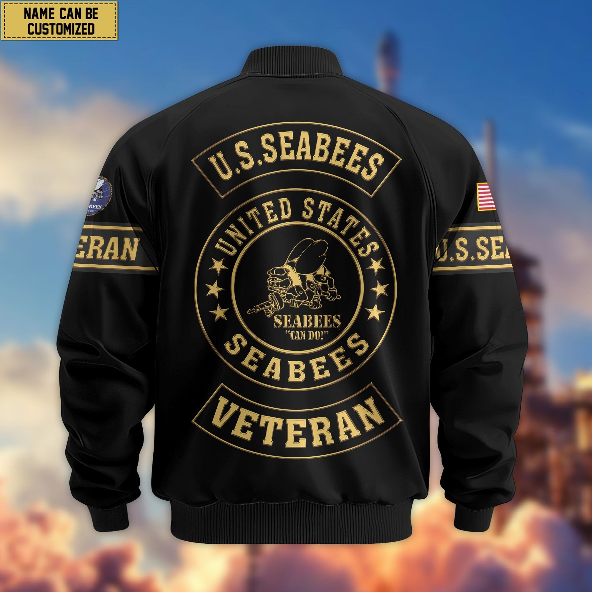 Premium Personalized US Veterans Bomber Jacket BPVC120901, Gifts For US Veterans, Gifts For Veterans Day