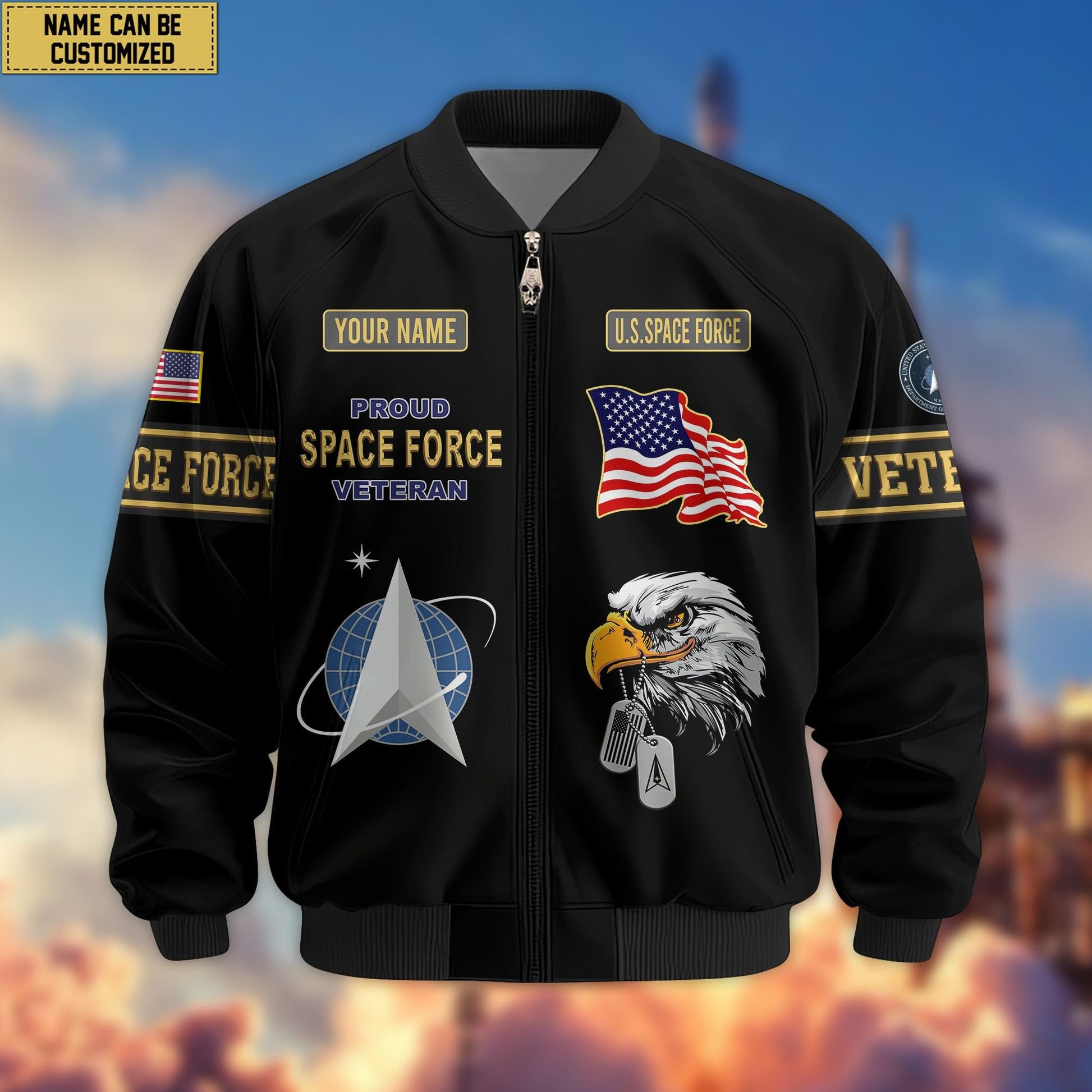 Premium Personalized US Veterans Bomber Jacket BPVC120901, Gifts For US Veterans, Gifts For Veterans Day