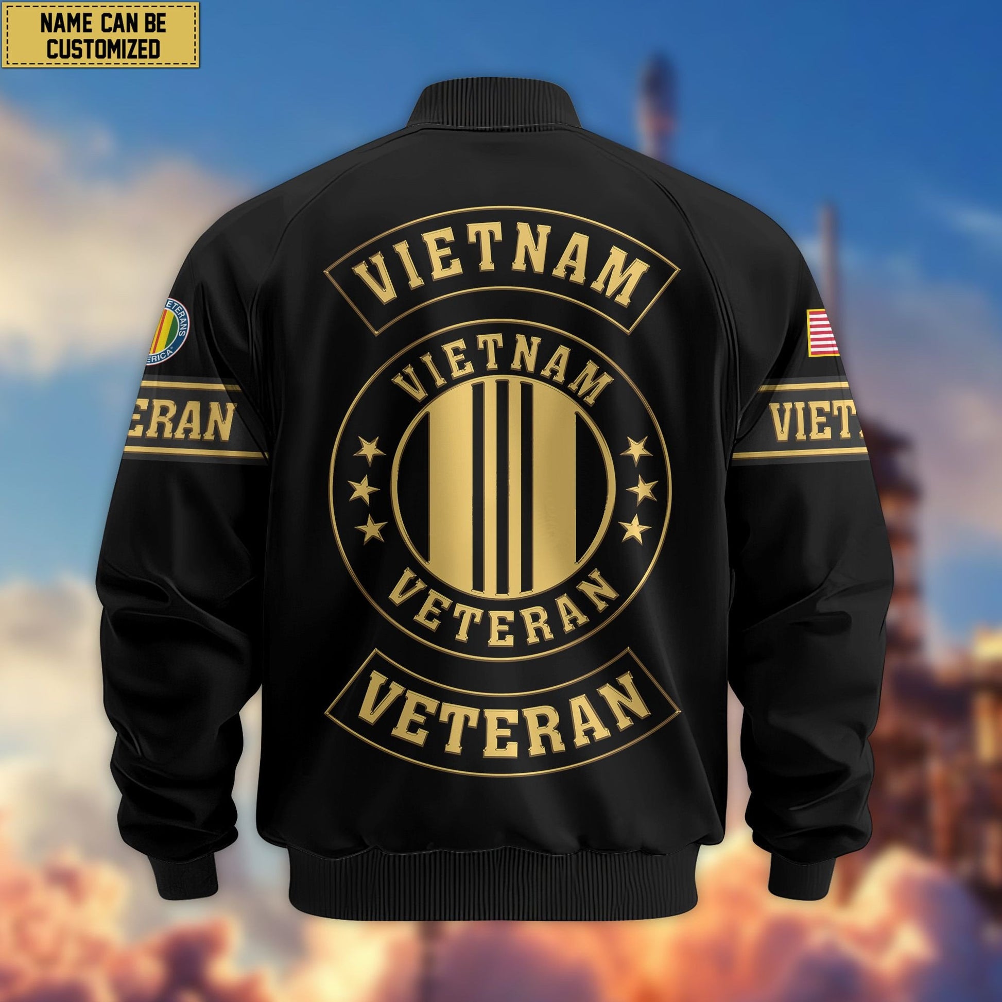 Premium Personalized US Veterans Bomber Jacket BPVC120901, Gifts For US Veterans, Gifts For Veterans Day
