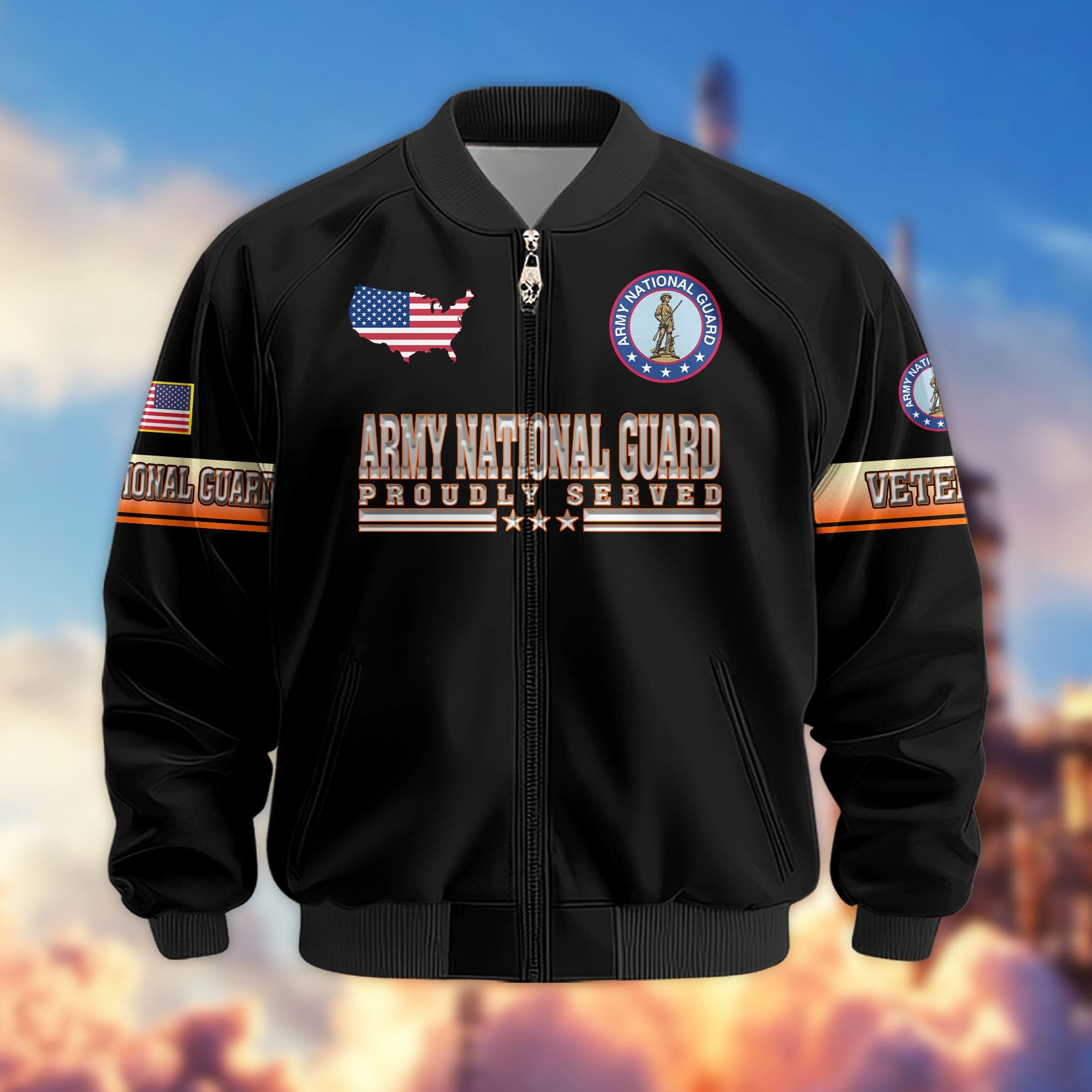 Premium US Veterans Bomber Jacket APHN071014, Gifts For US Veterans, Gifts For Veterans Day