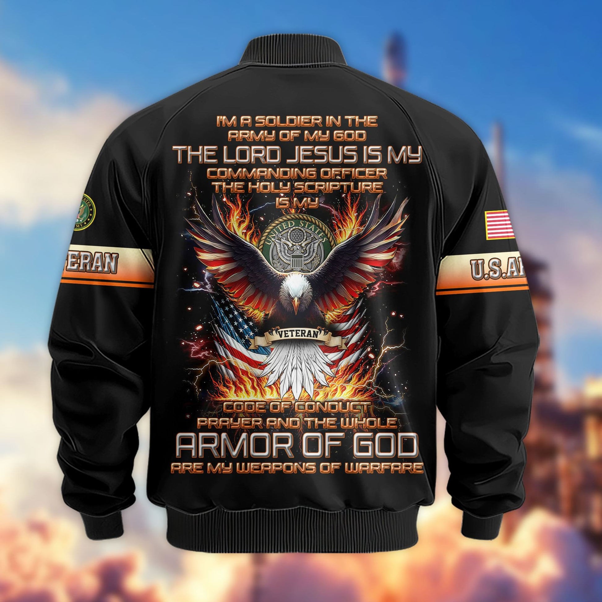 Premium US Veterans Bomber Jacket APHN071014, Gifts For US Veterans, Gifts For Veterans Day