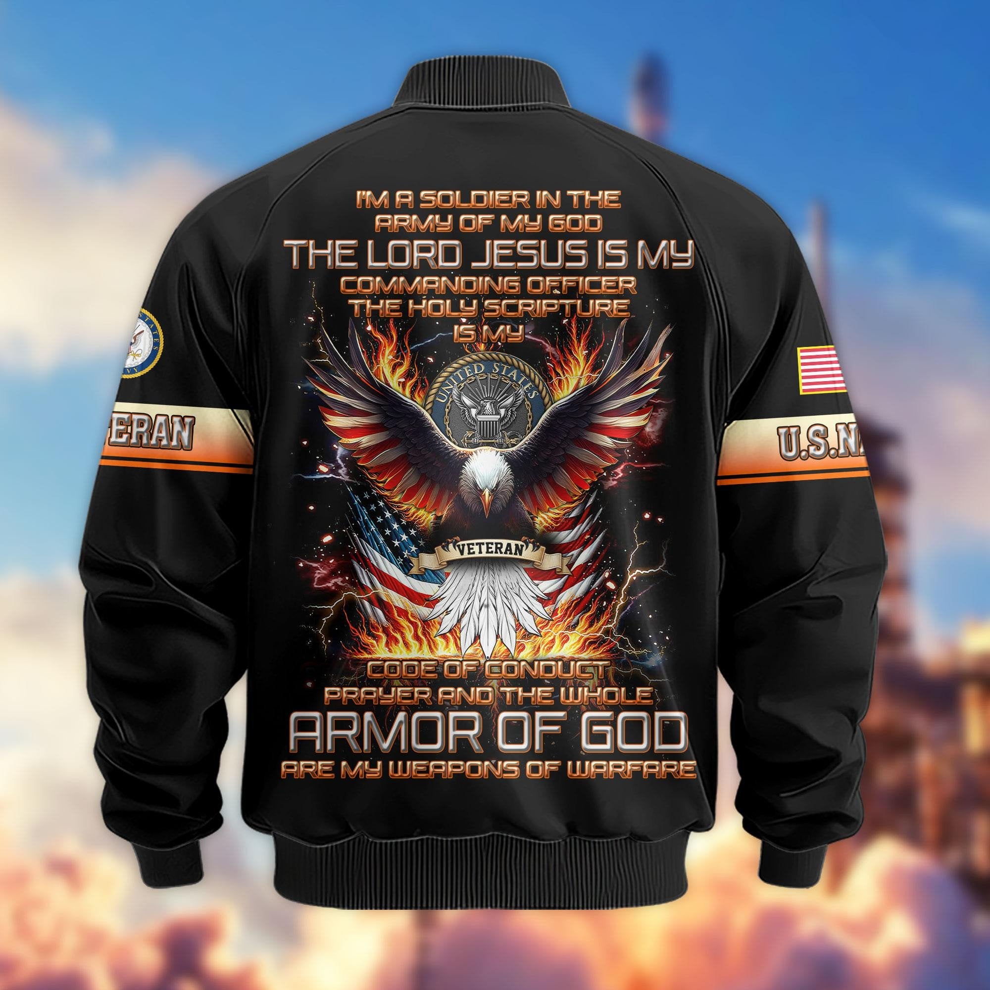 Premium US Veterans Bomber Jacket APHN071014, Gifts For US Veterans, Gifts For Veterans Day