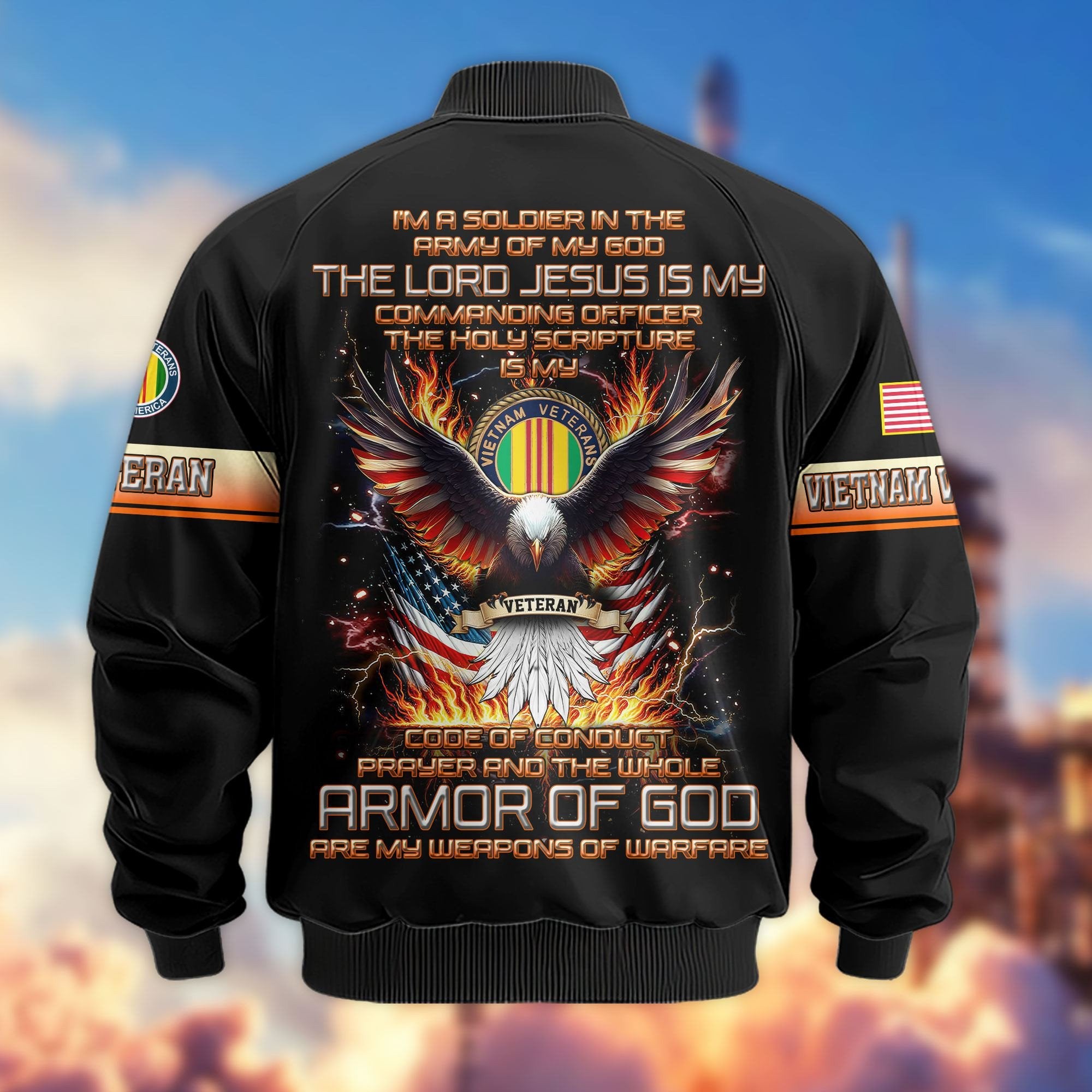 Premium US Veterans Bomber Jacket APHN071014, Gifts For US Veterans, Gifts For Veterans Day