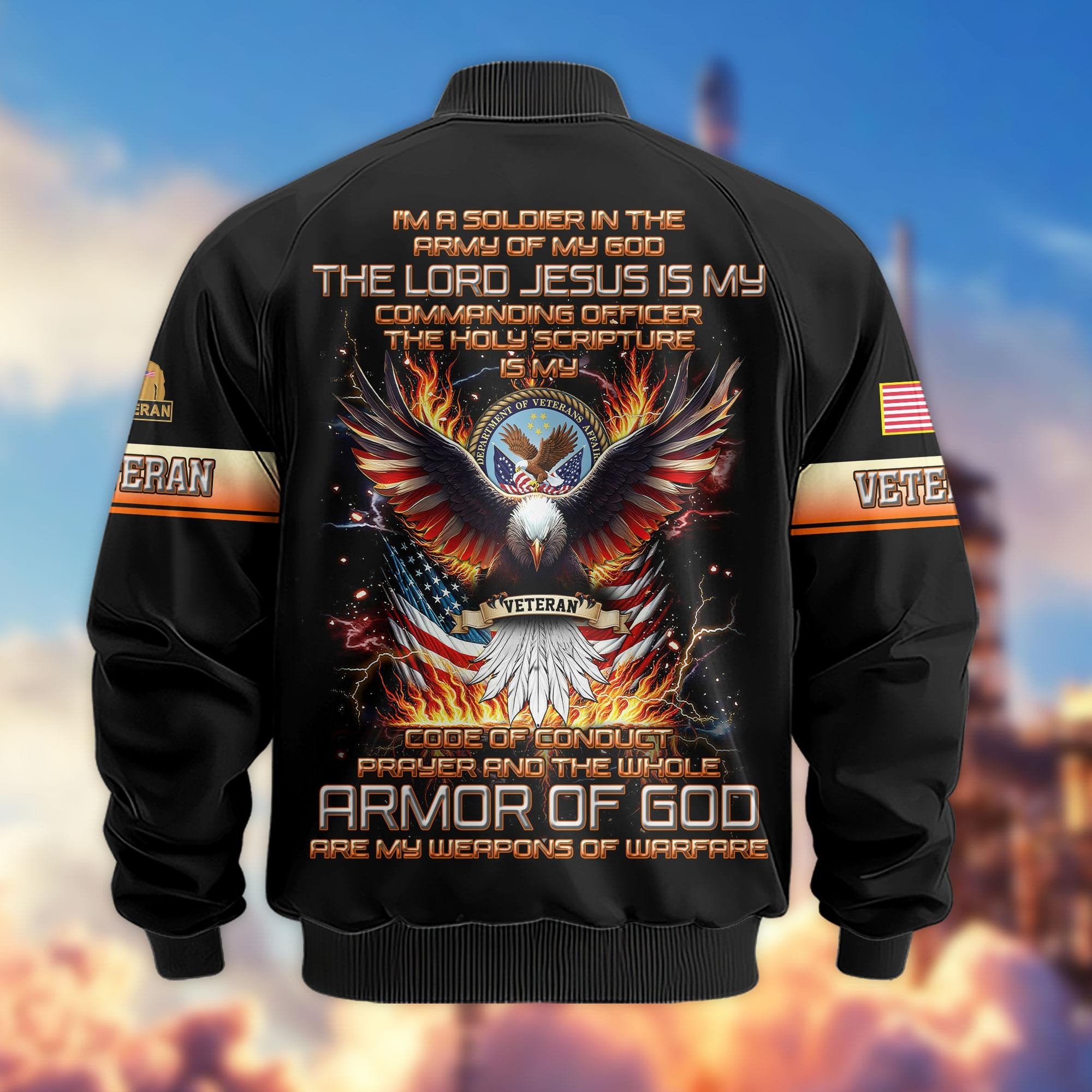 Premium US Veterans Bomber Jacket APHN071014, Gifts For US Veterans, Gifts For Veterans Day