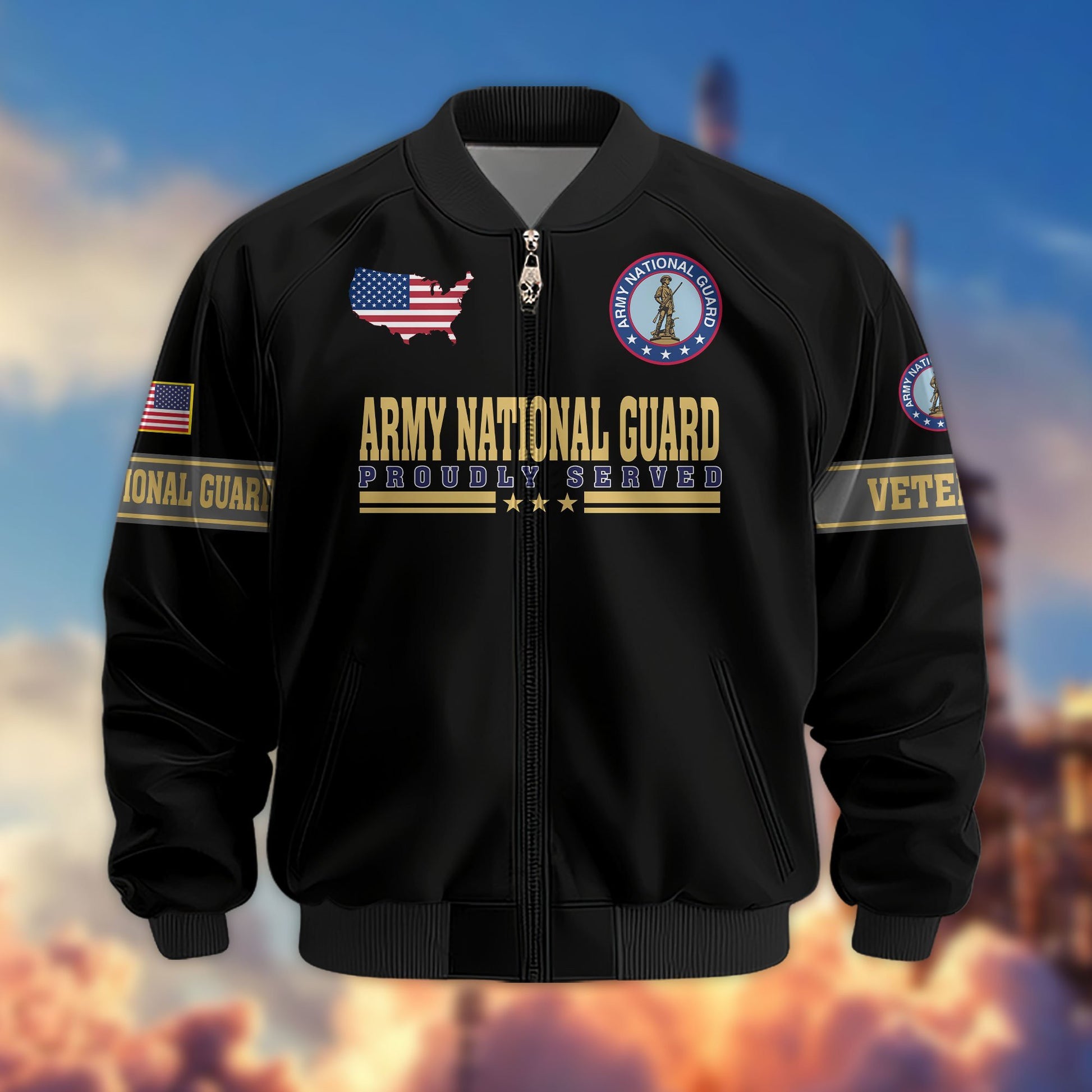 Premium Son Of America US Veterans Bomber Jacket APHN081011, Gifts For US Veterans, Gifts For Veterans Day