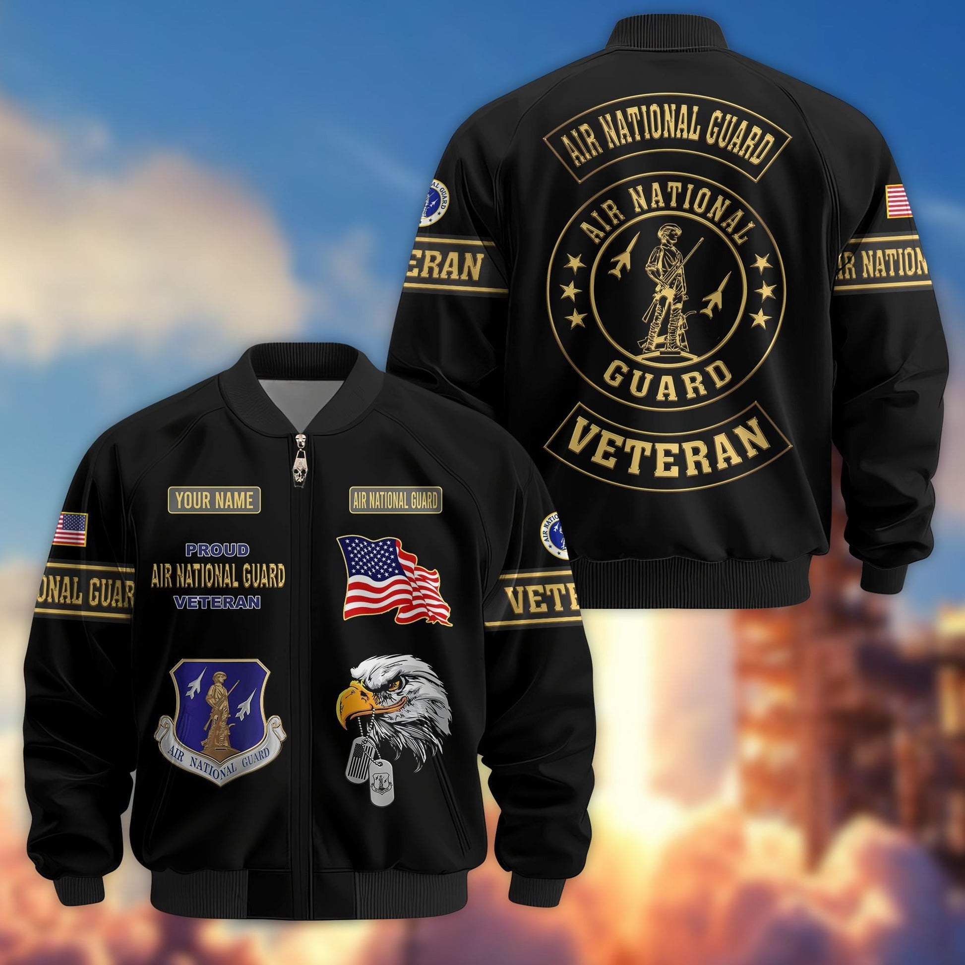 Premium Personalized US Veterans Bomber Jacket BPVC120901, Gifts For US Veterans, Gifts For Veterans Day