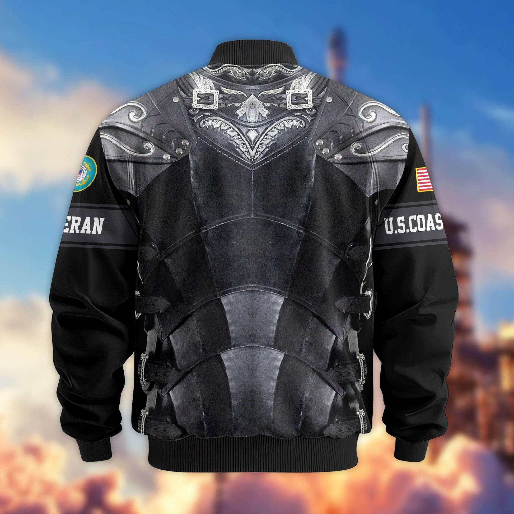 Premium US Veterans Bomber Jacket BPHN140113, Gifts For US Veterans, Gifts On Father's Day, Armed Force Day, Independence Day, Veterans Day.