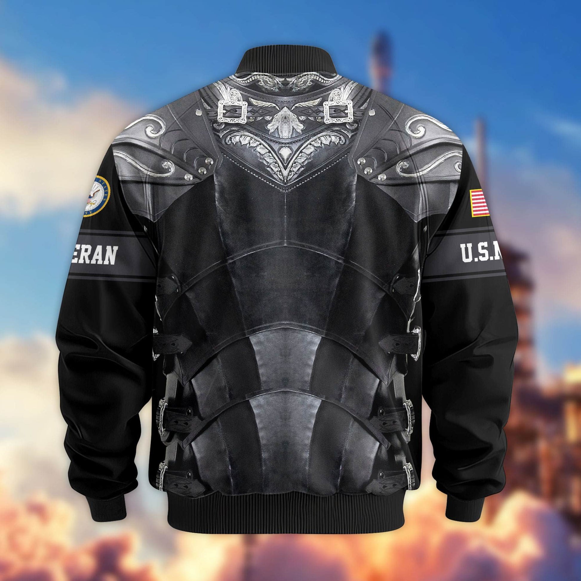 Premium US Veterans Bomber Jacket BPHN140113, Gifts For US Veterans, Gifts On Father's Day, Armed Force Day, Independence Day, Veterans Day.