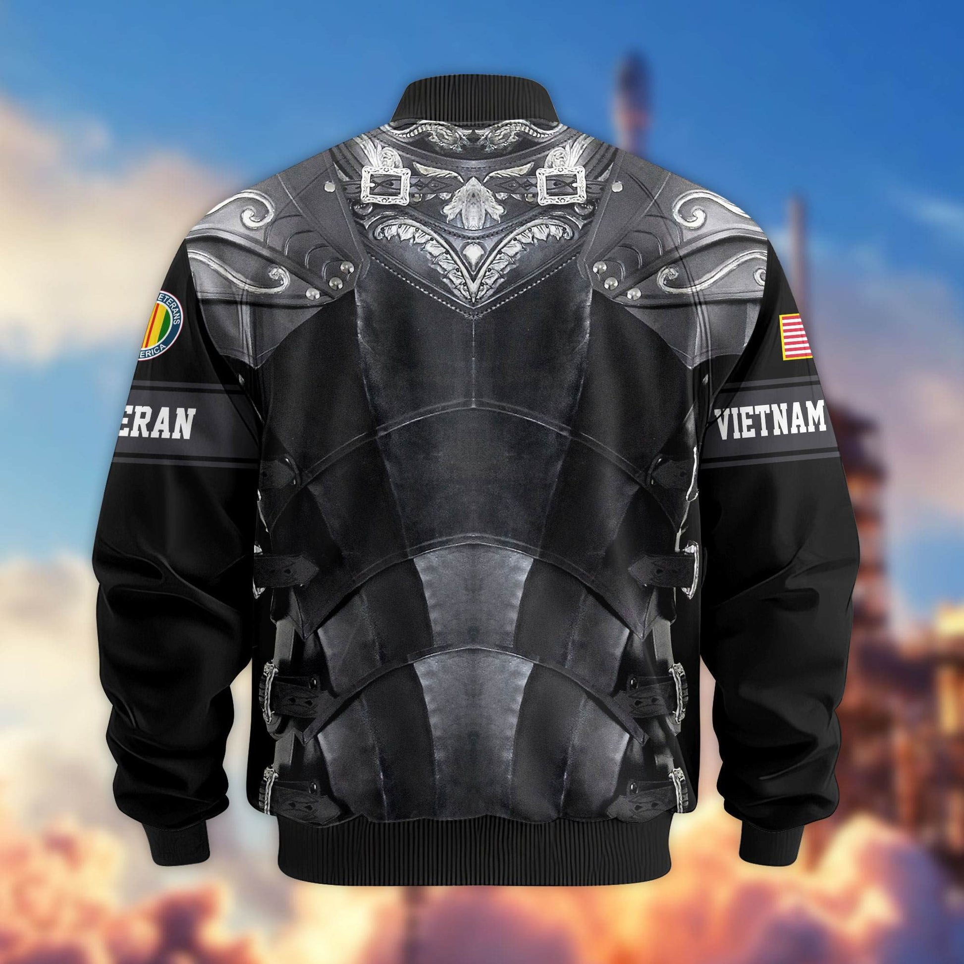 Premium US Veterans Bomber Jacket BPHN140113, Gifts For US Veterans, Gifts On Father's Day, Armed Force Day, Independence Day, Veterans Day.