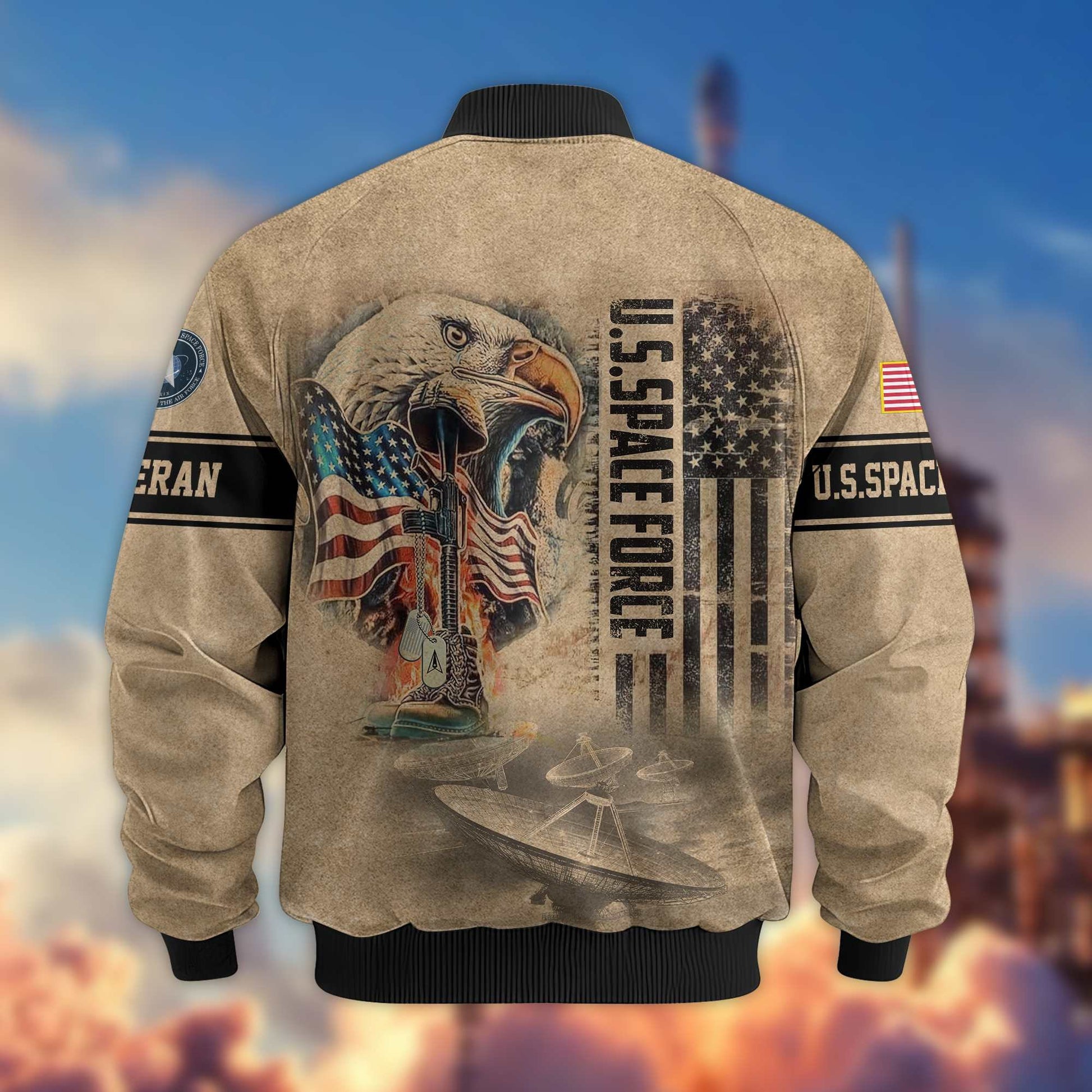 Premium US Veterans Bomer Jackets APHN301211, Gifts For US Veterans, Gifts On Father's Day, Armed Forces Day, Independence Day, Veterans Day.