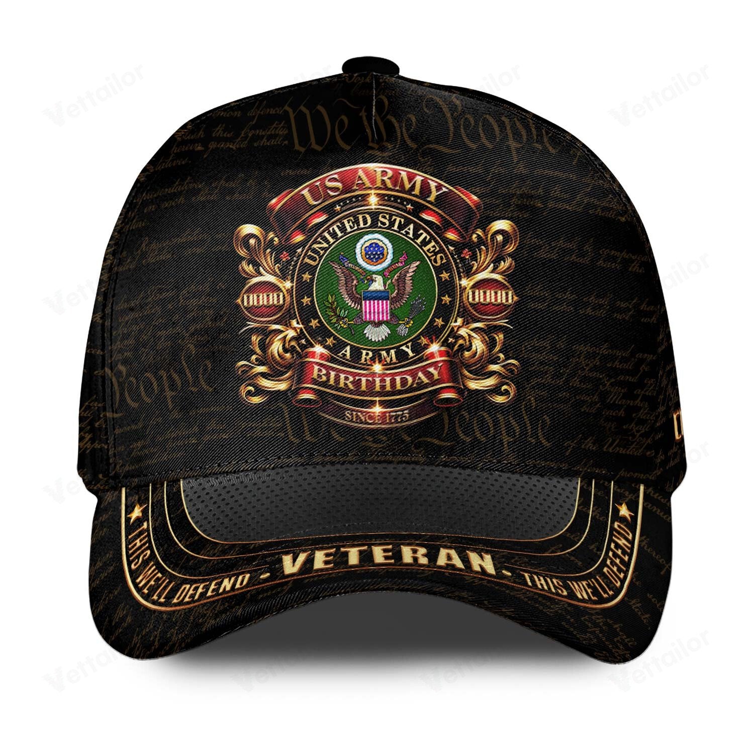 Customized 250th Army Birthday Hat All Over Printed #000452
