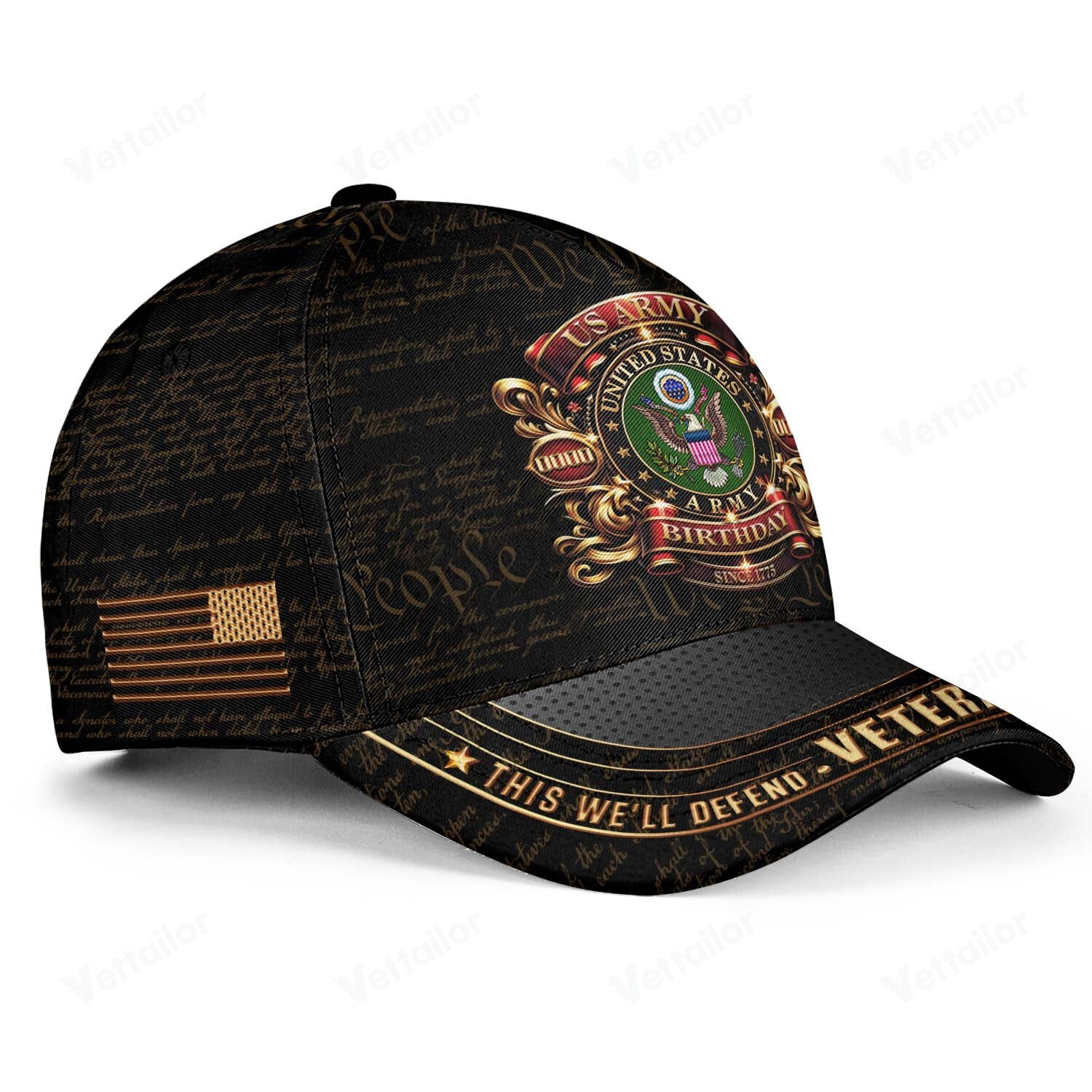 Customized 250th Army Birthday Hat All Over Printed #000452