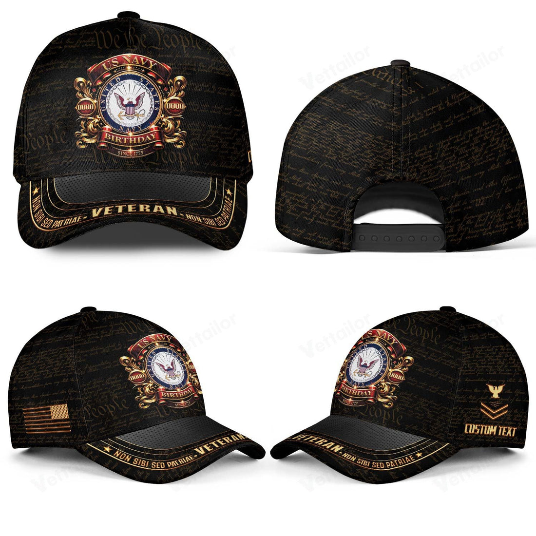 Customized 250th Navy Birthday Hat All Over Printed #000457