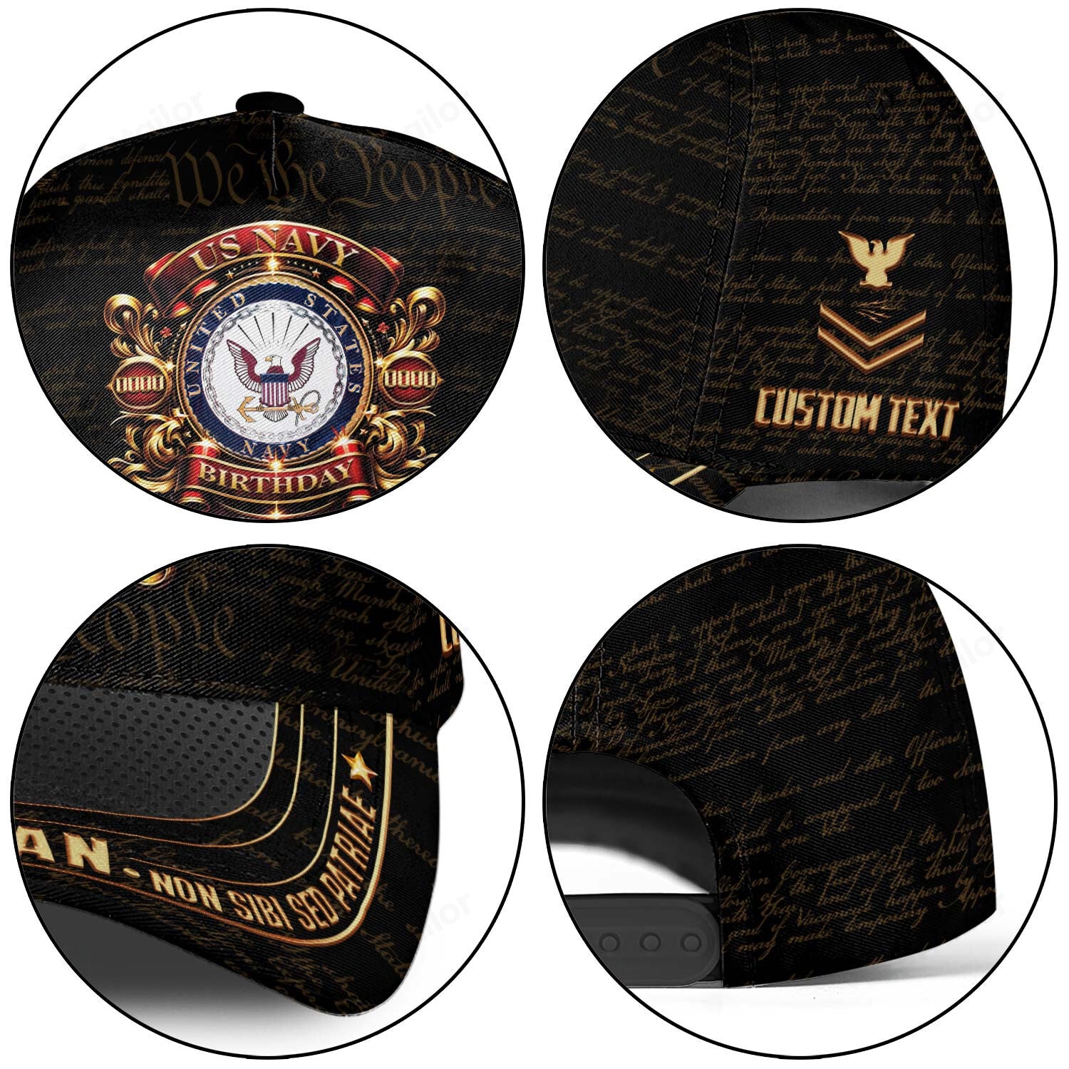 Customized 250th Navy Birthday Hat All Over Printed #000457