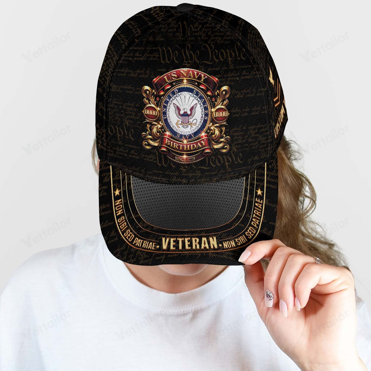 Customized 250th Navy Birthday Hat All Over Printed #000457
