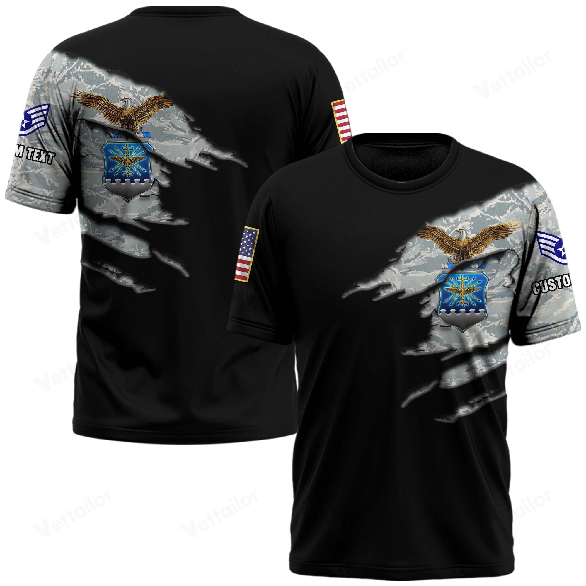 Customized U.S. Air Force Camouflage T-Shirt #000529
