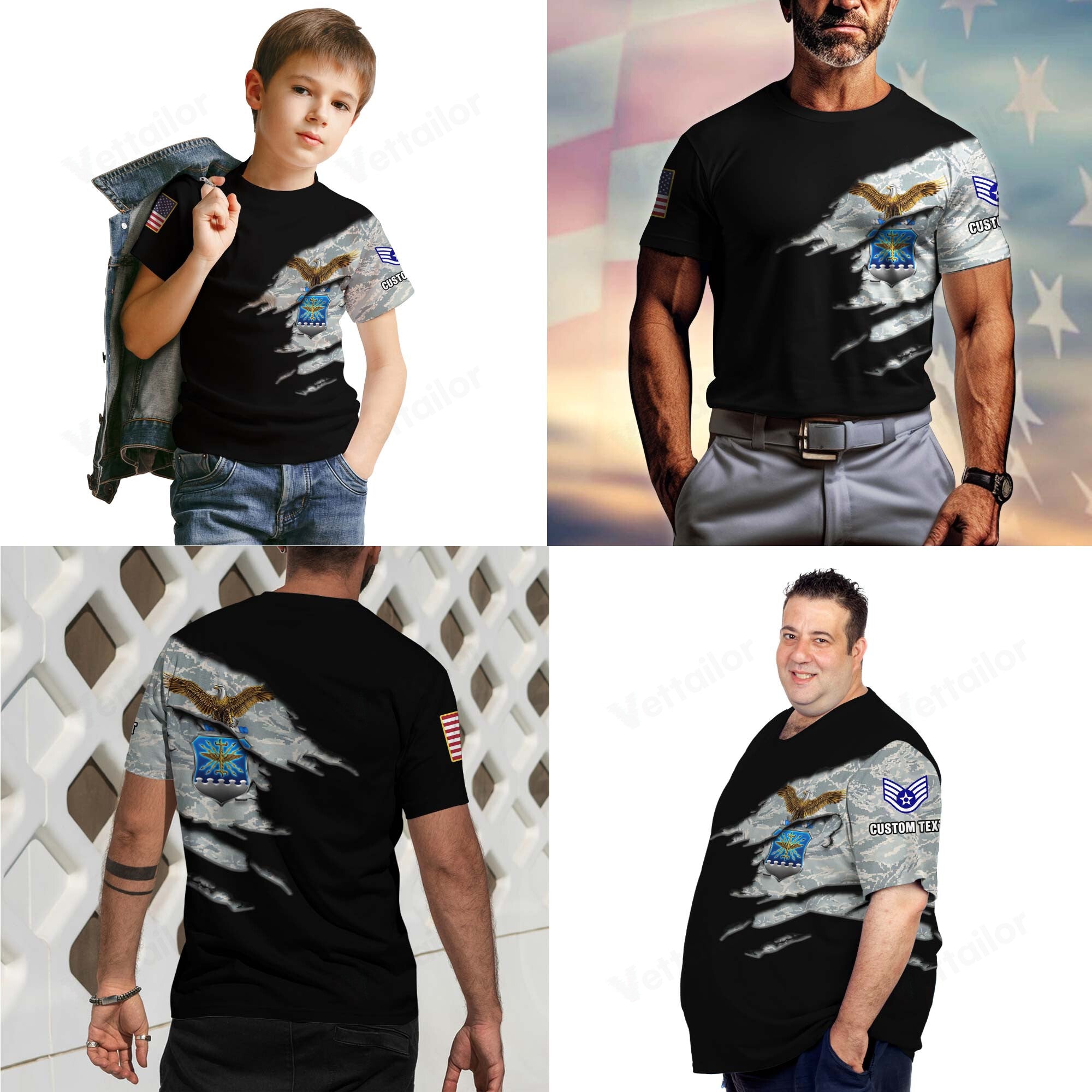 Customized U.S. Air Force Camouflage T-Shirt #000529