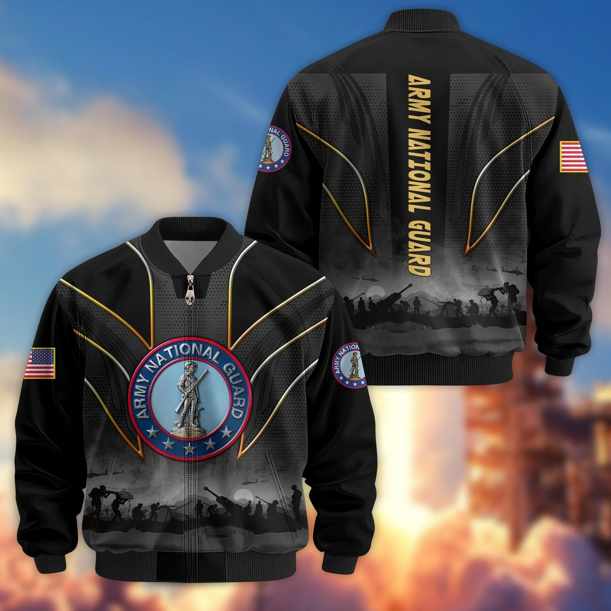 Premium US Veterans Bomber Jacket BPHN110811, Gifts For US Veterans, Gifts On Father's Day, Veterans Day.