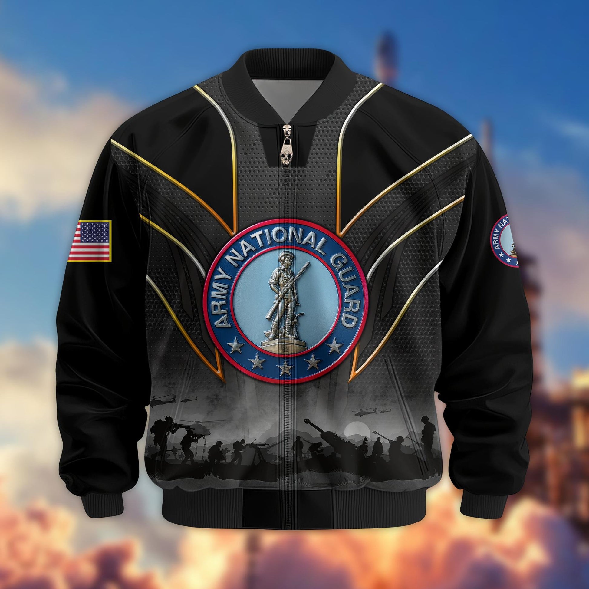 Premium US Veterans Bomber Jacket BPHN110811, Gifts For US Veterans, Gifts On Father's Day, Veterans Day.