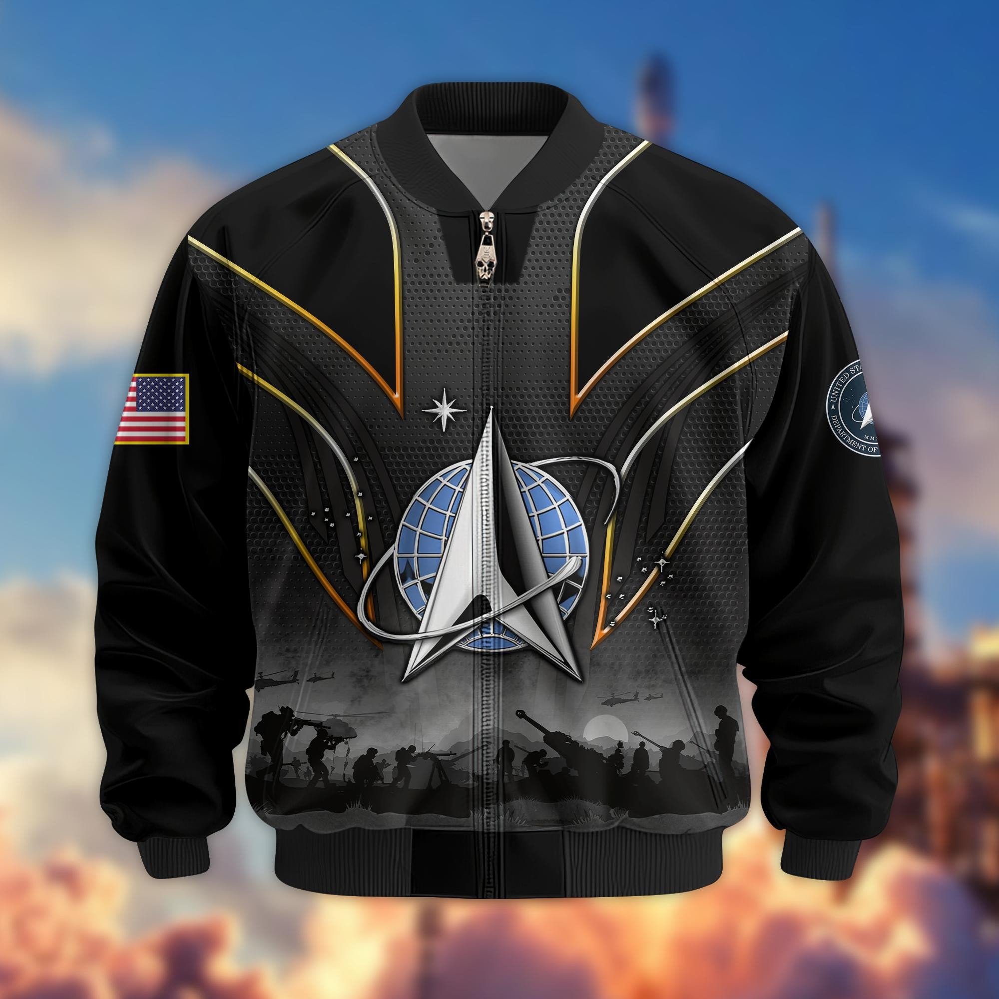 Premium US Veterans Bomber Jacket BPHN110811, Gifts For US Veterans, Gifts On Father's Day, Veterans Day.