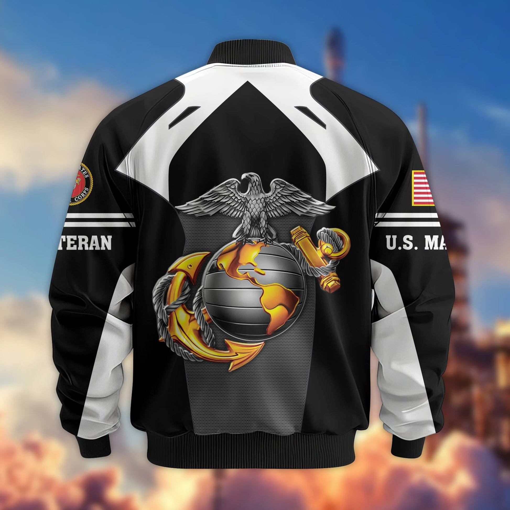 Premium US Veterans Bomber Jacket BPHN200811, Gifts For US Veterans, Gifts On Father's Day, Veterans Day.