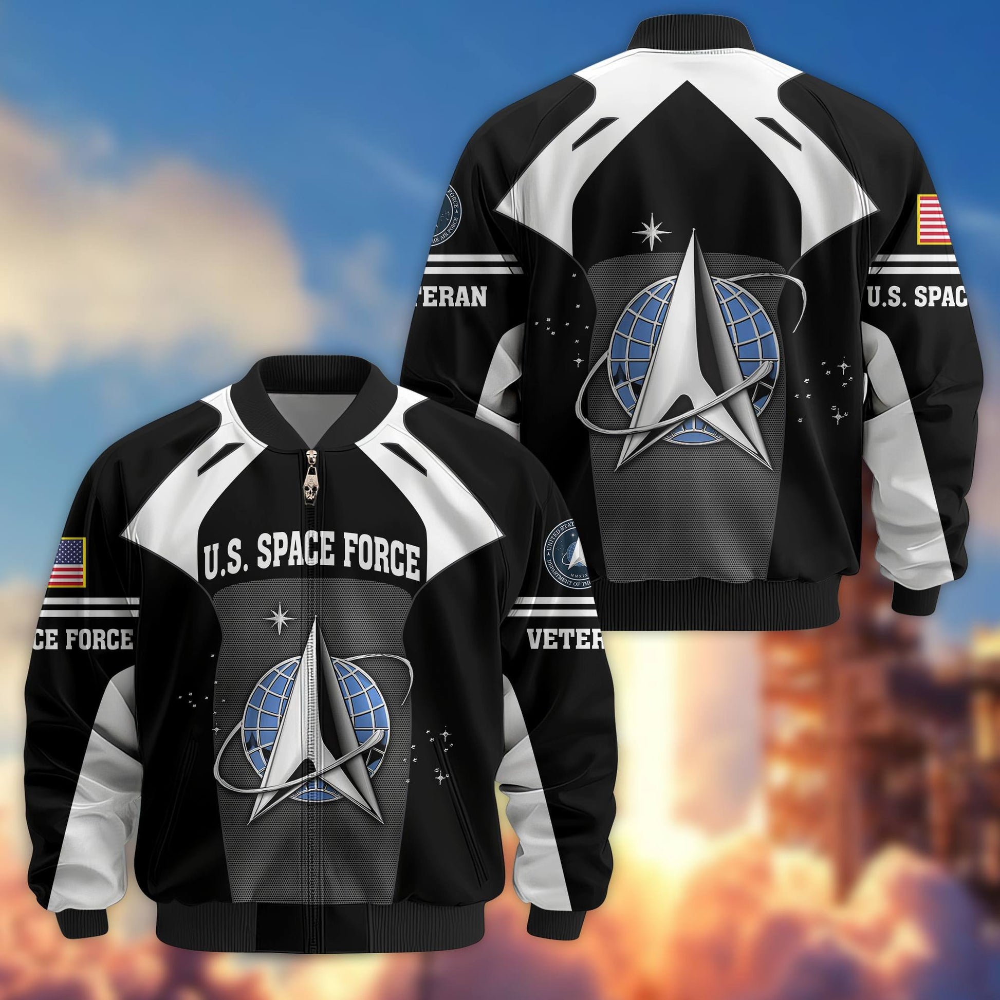 Premium US Veterans Bomber Jacket BPHN200811, Gifts For US Veterans, Gifts On Father's Day, Veterans Day.