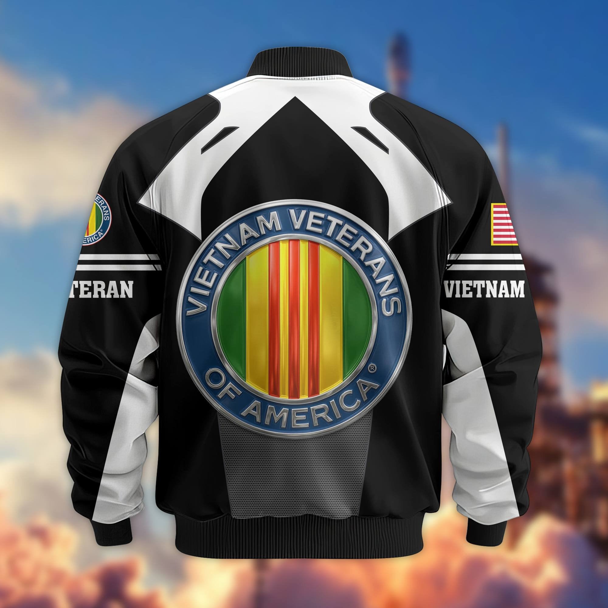 Premium US Veterans Bomber Jacket BPHN200811, Gifts For US Veterans, Gifts On Father's Day, Veterans Day.