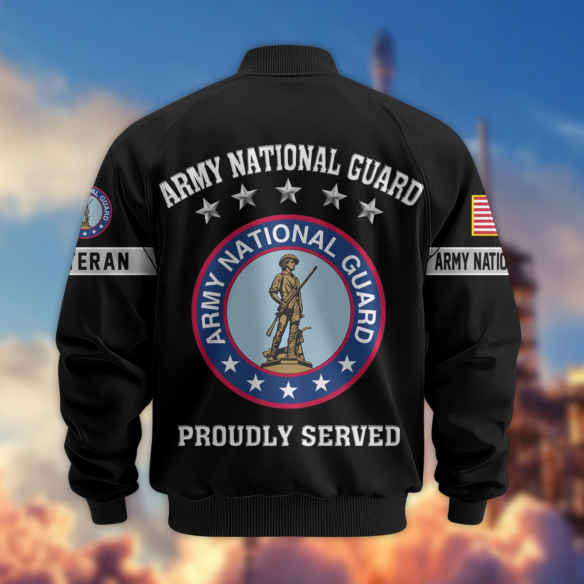 Premium US Veterans Bomber Jacket BPHN190815, Gifts For US Veterans, Gifts On Father's Day, Veterans Day.