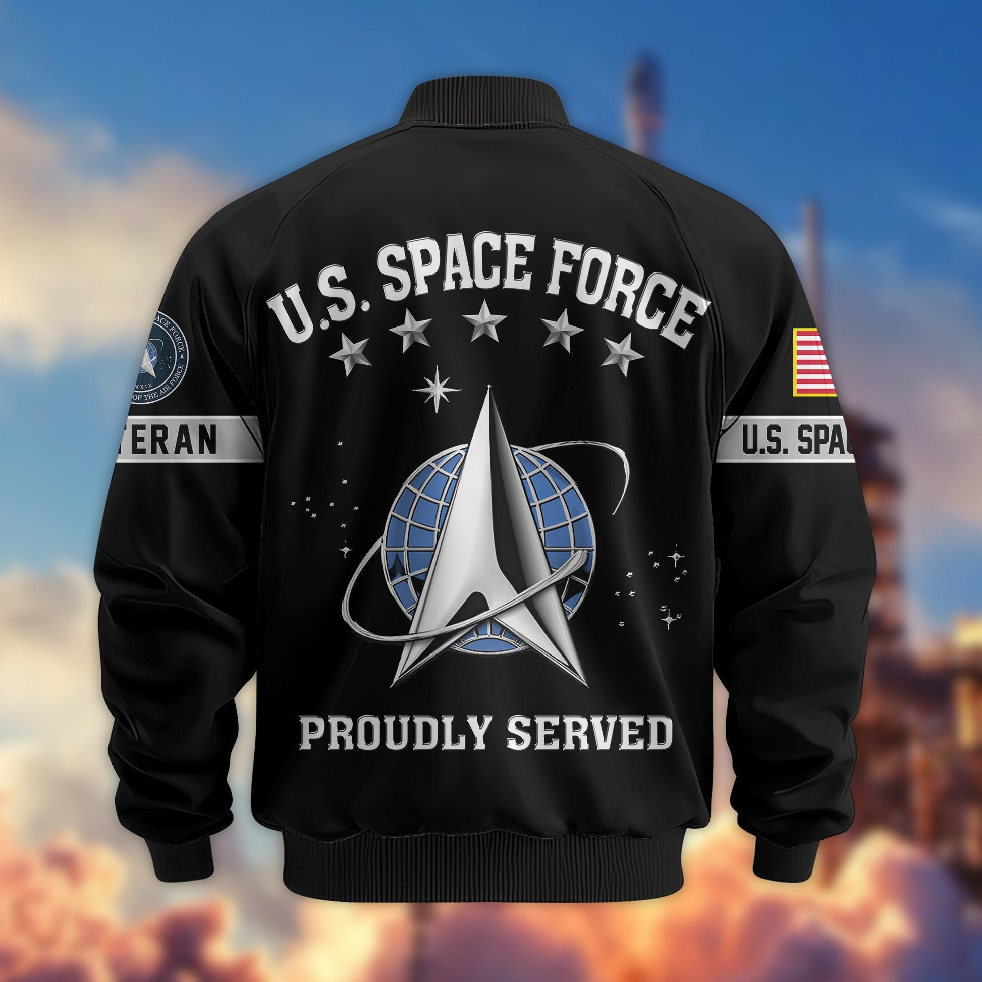 Premium US Veterans Bomber Jacket BPHN190815, Gifts For US Veterans, Gifts On Father's Day, Veterans Day.