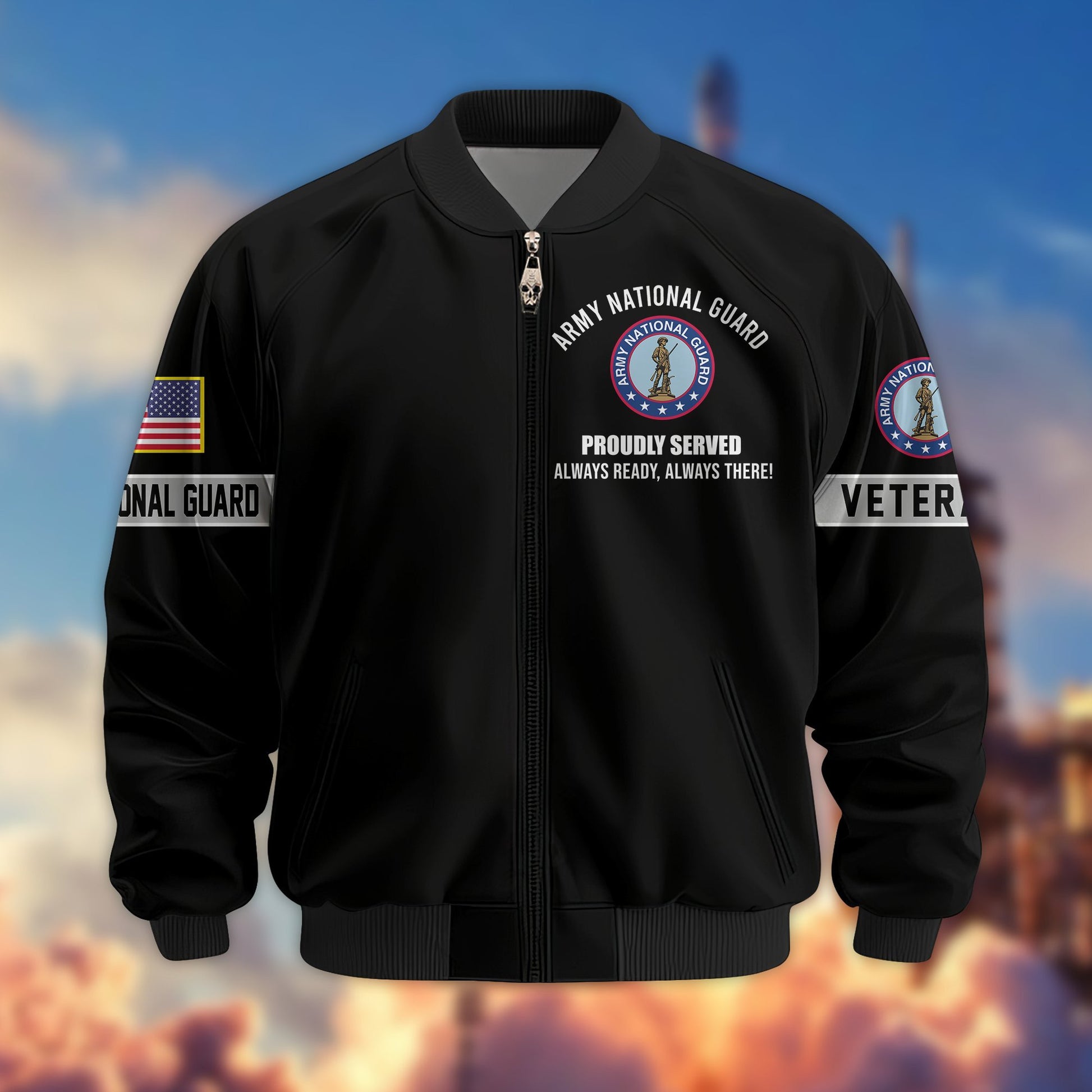 Premium US Veterans Bomber Jacket BPHN190815, Gifts For US Veterans, Gifts On Father's Day, Veterans Day.