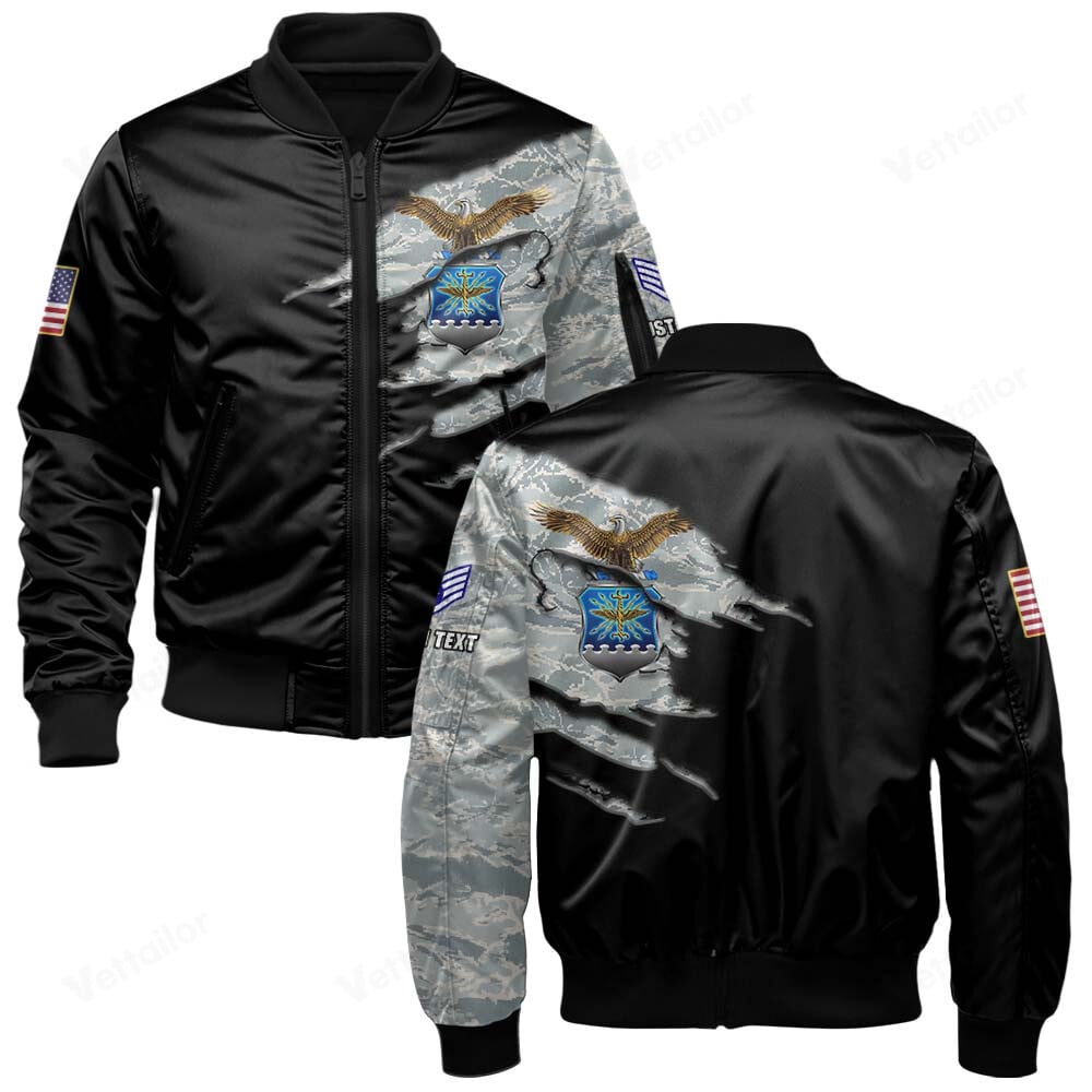 Customized U.S. Air Force Camouflage Bomber Jacket #000529
